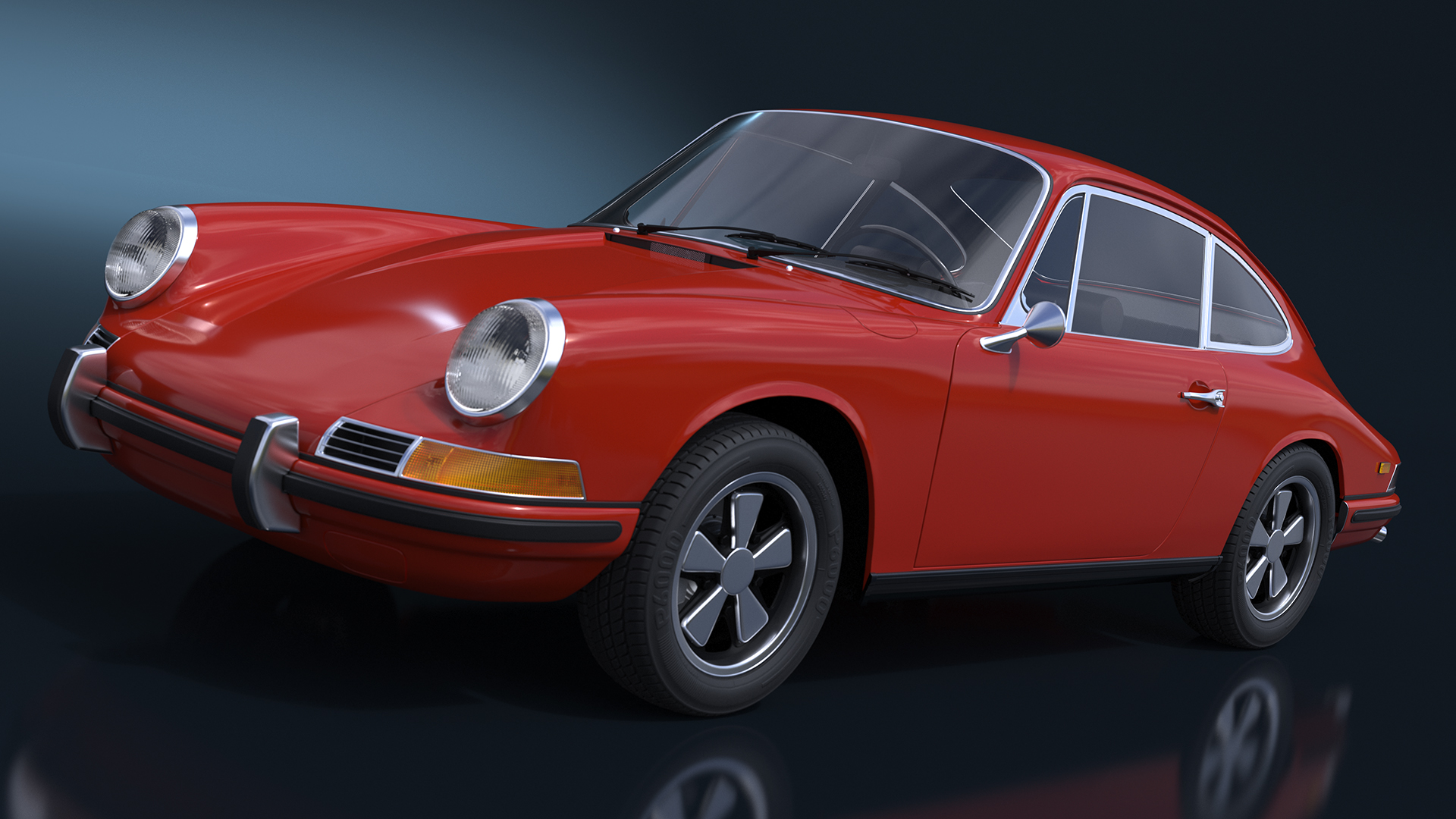 3D Sport Car from 1960s Simplified