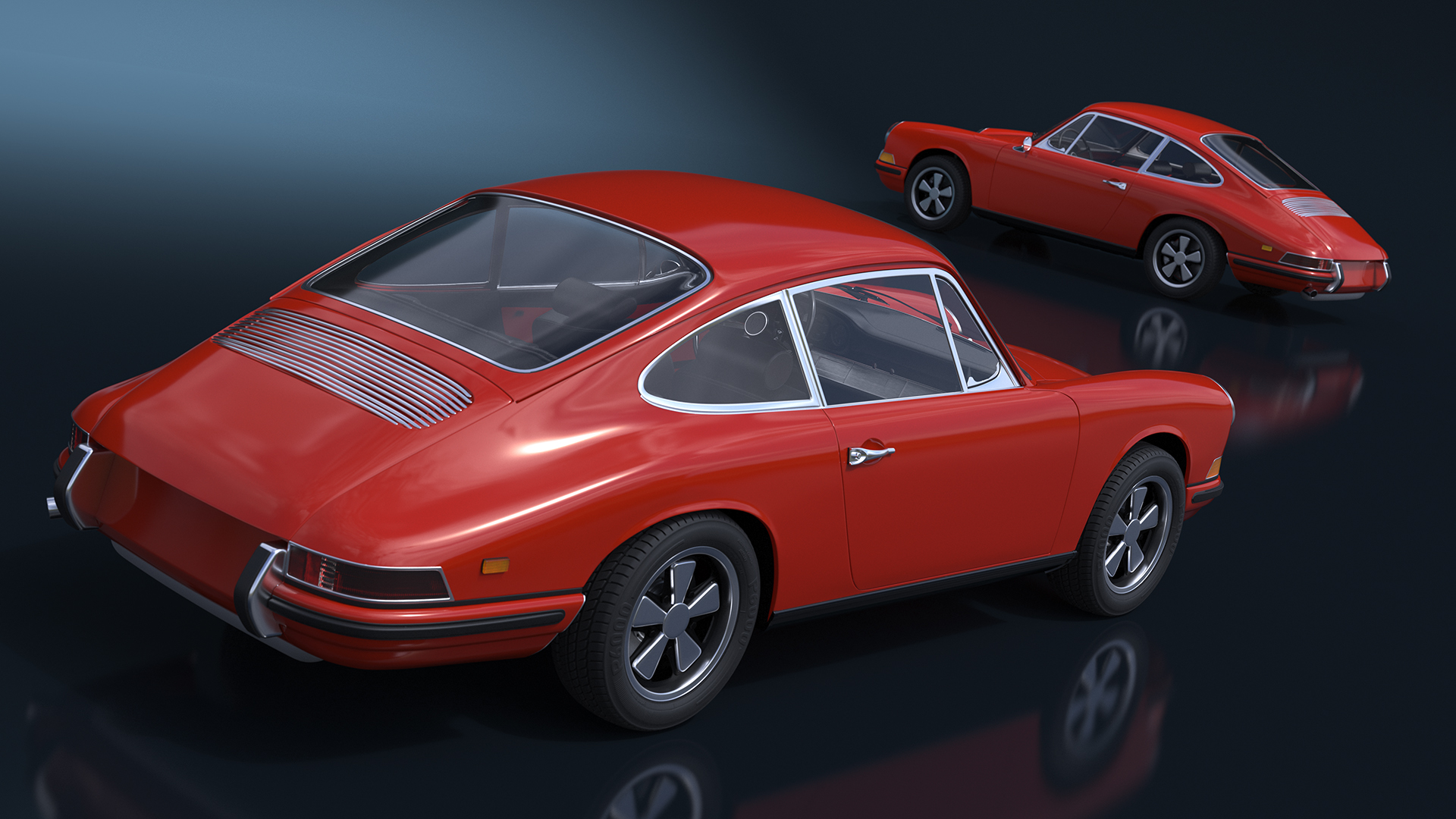 3D Sport Car from 1960s Simplified