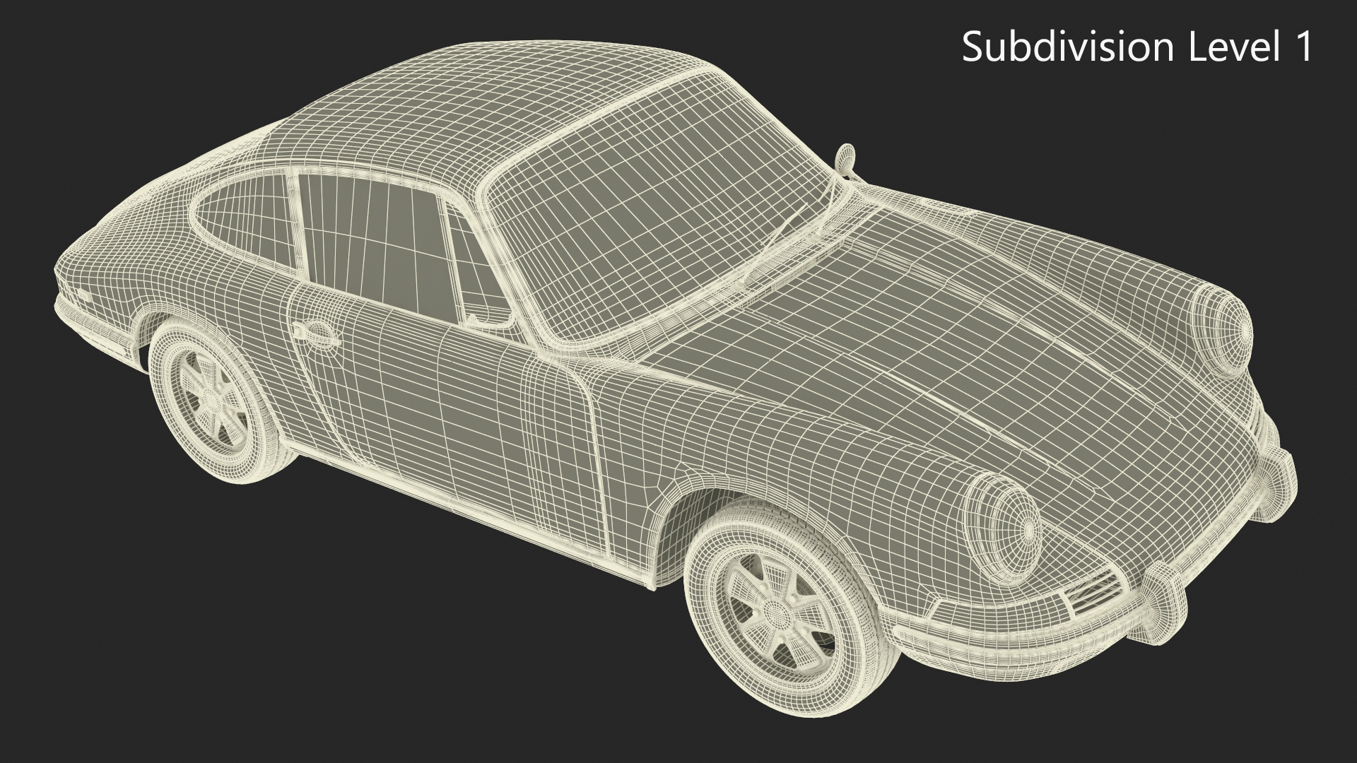 3D Sport Car from 1960s Simplified