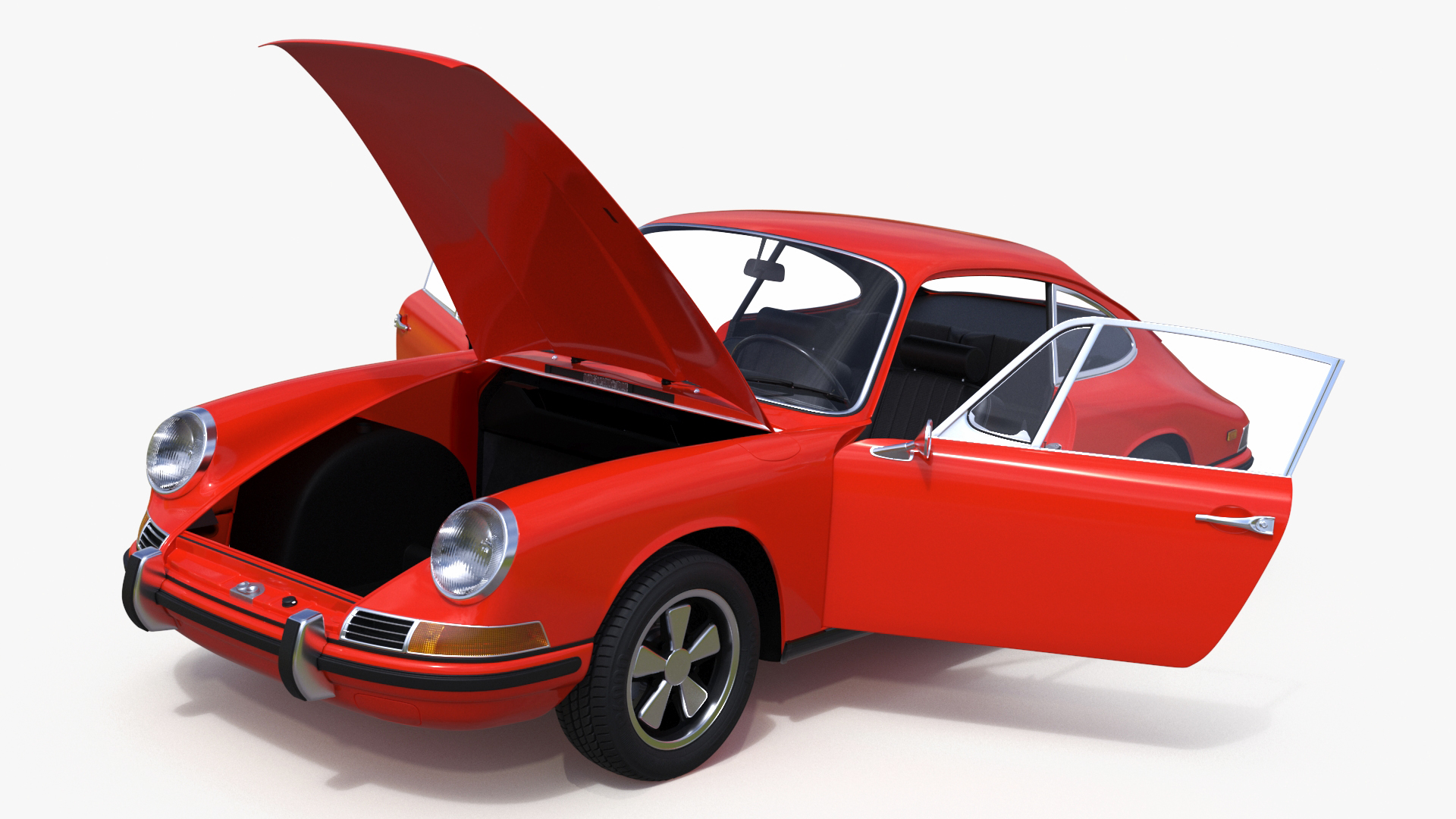 3D Sport Car from 1960s Simplified