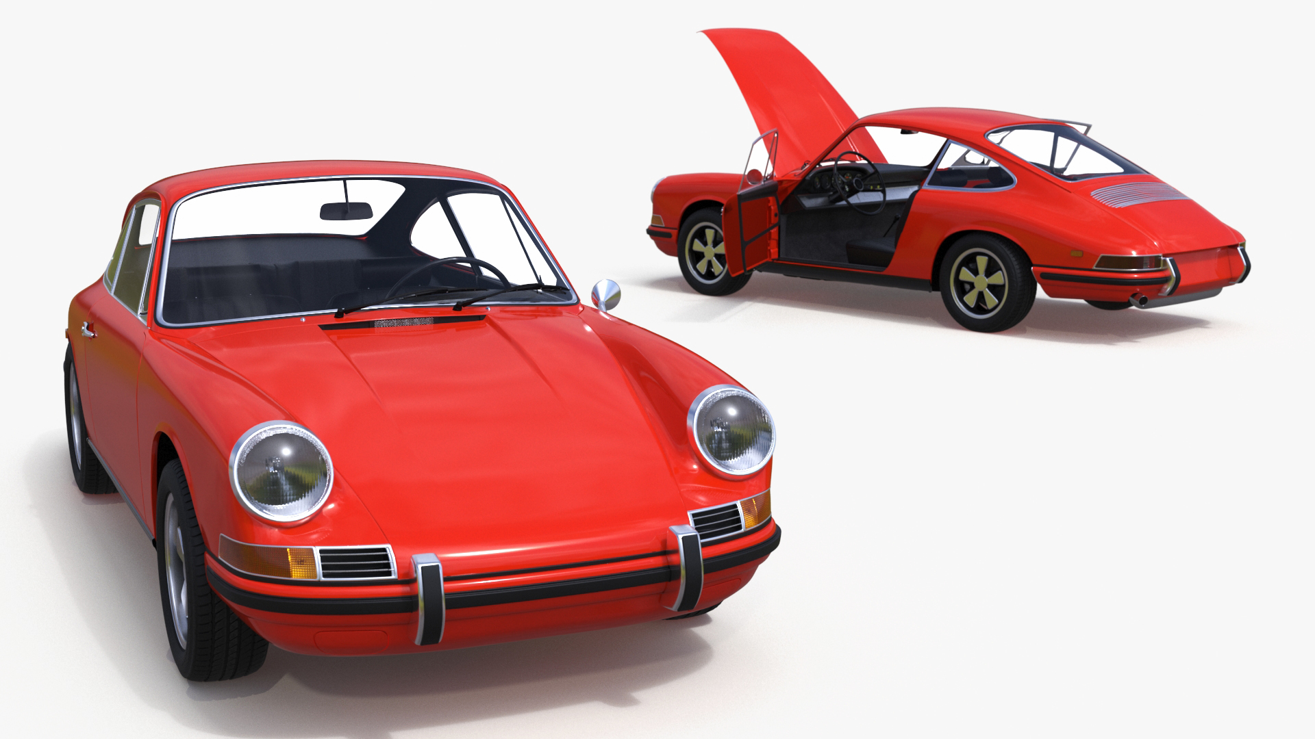 3D Sport Car from 1960s Simplified