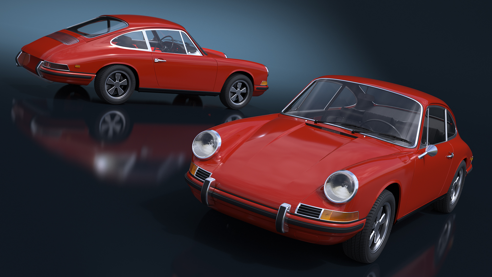 3D Sport Car from 1960s Simplified