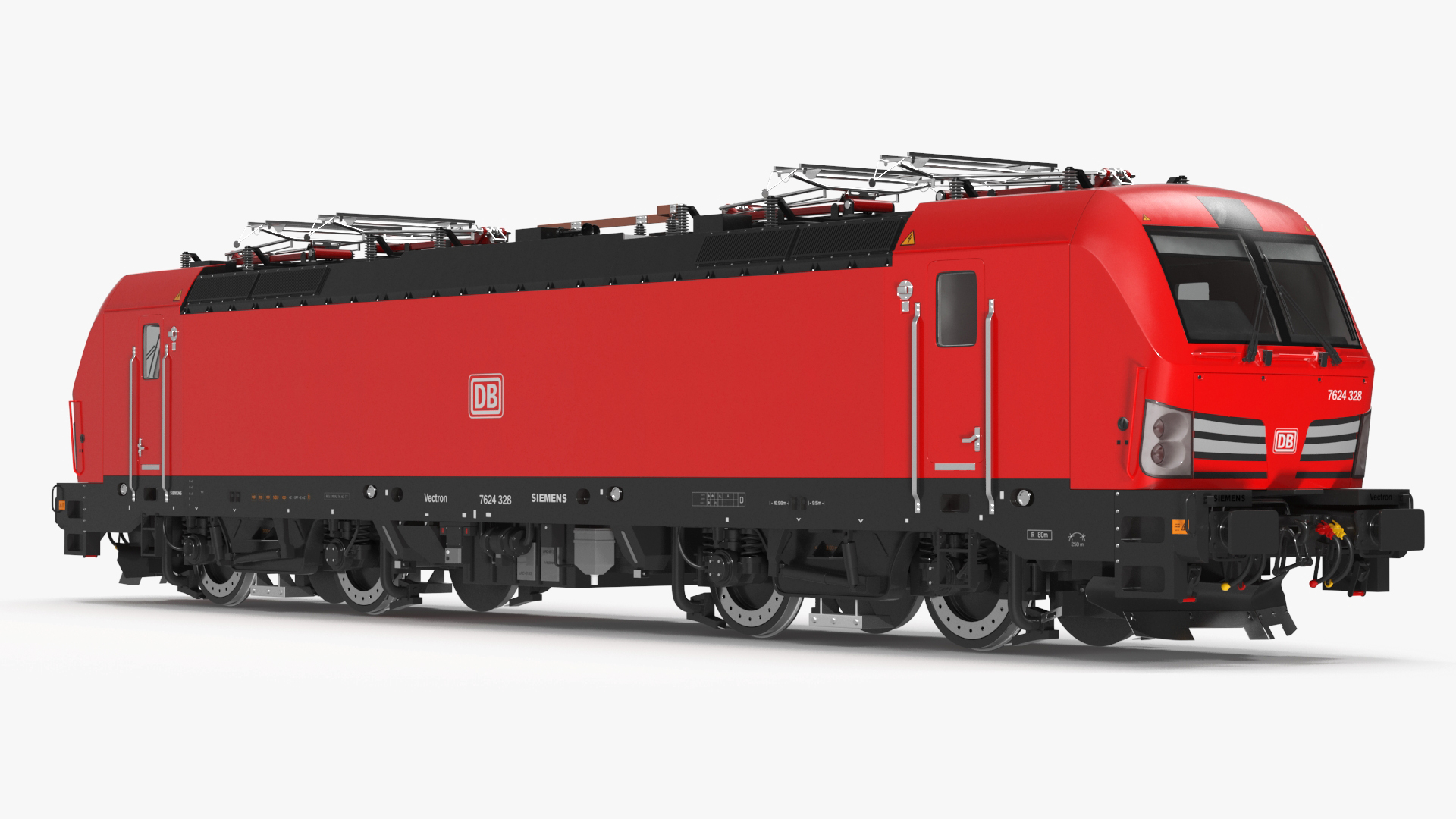 Siemens Mobility Vectron Locomotive Red 3D model