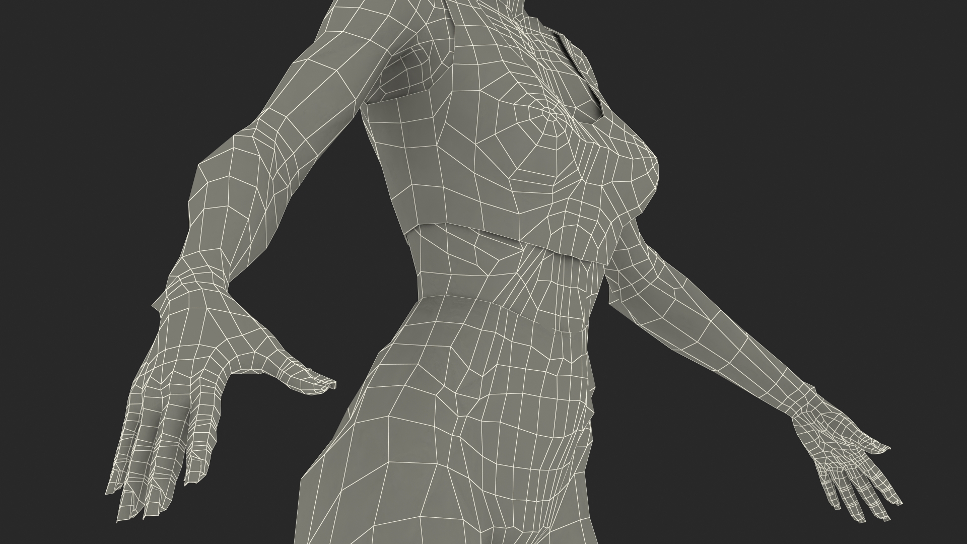 3D Woman in Sportswear T-Pose