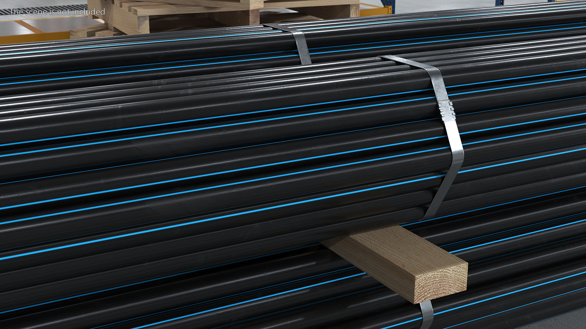 Plastic Pipes Bundle 6 Meters 3D model