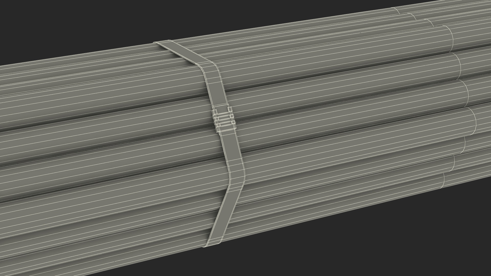 Plastic Pipes Bundle 6 Meters 3D model