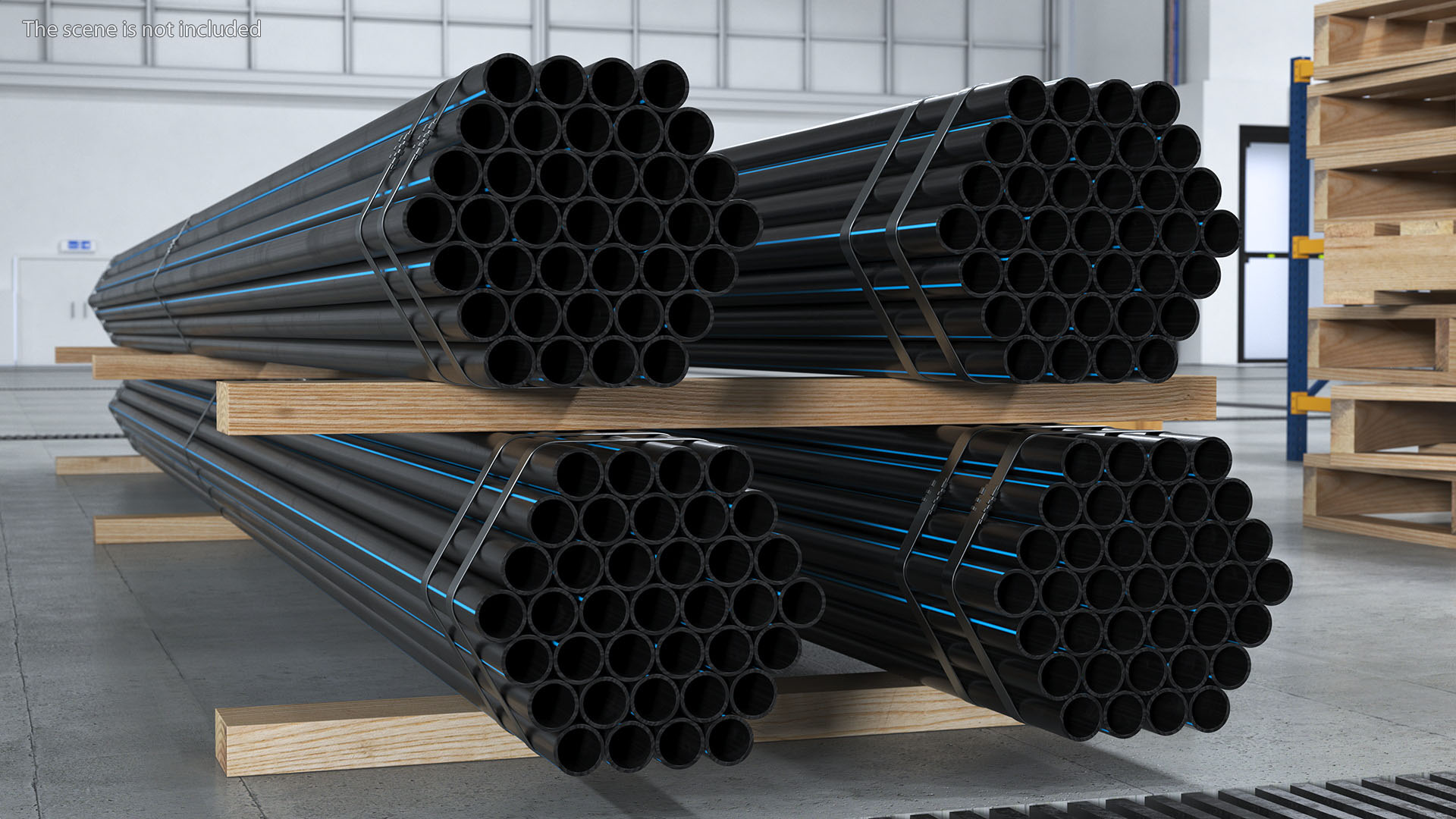Plastic Pipes Bundle 6 Meters 3D model