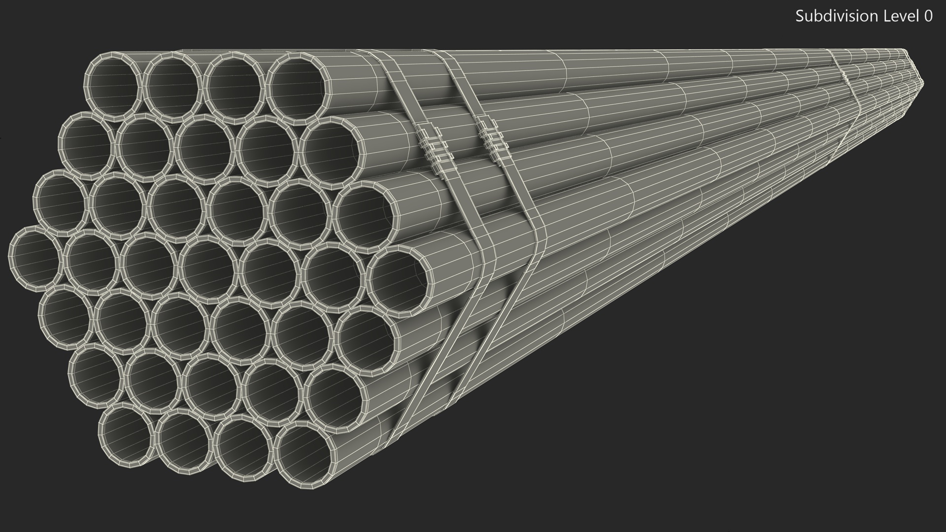 Plastic Pipes Bundle 6 Meters 3D model