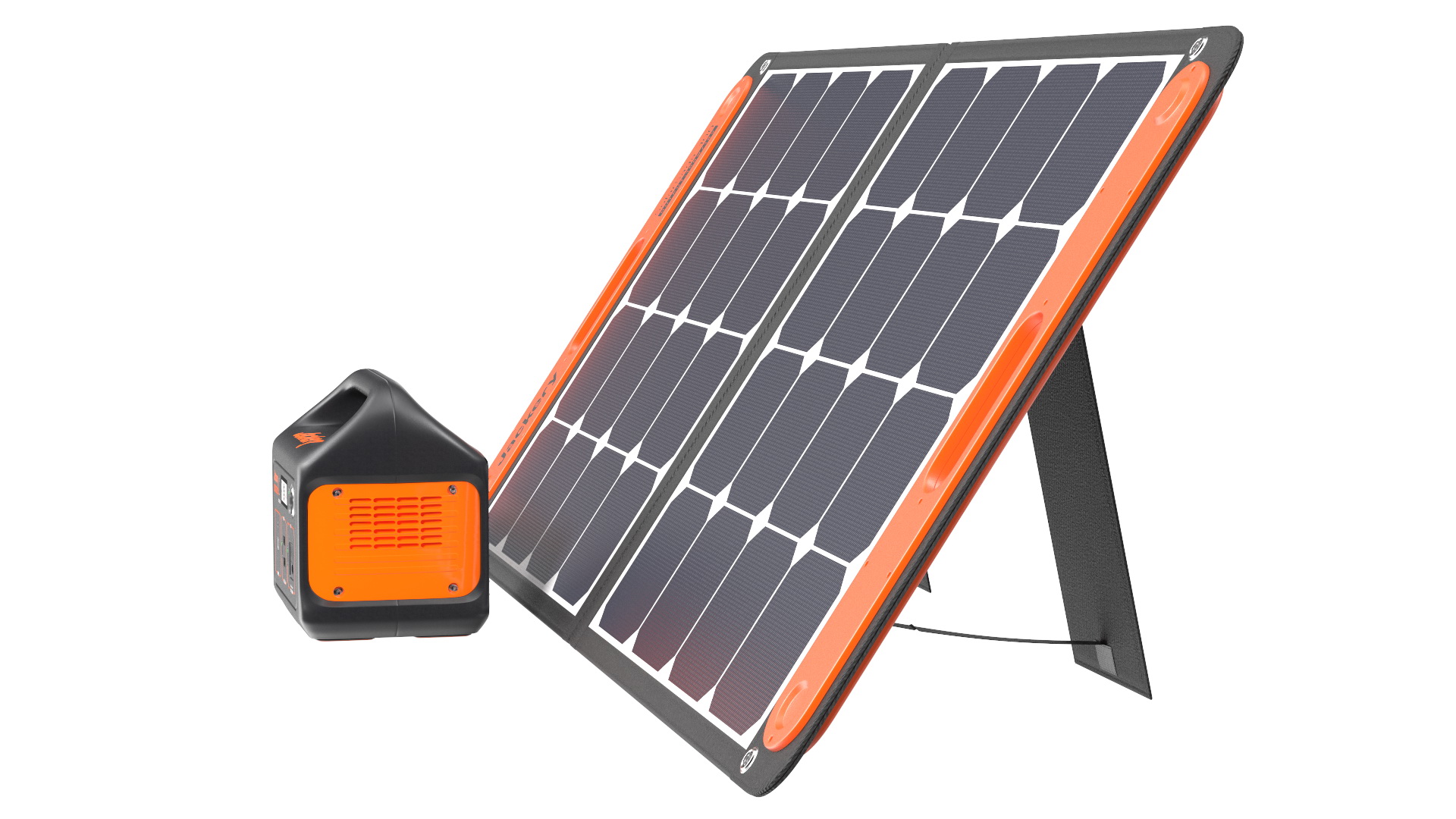 Jackery Power Station with Portable Solar Panel 3D