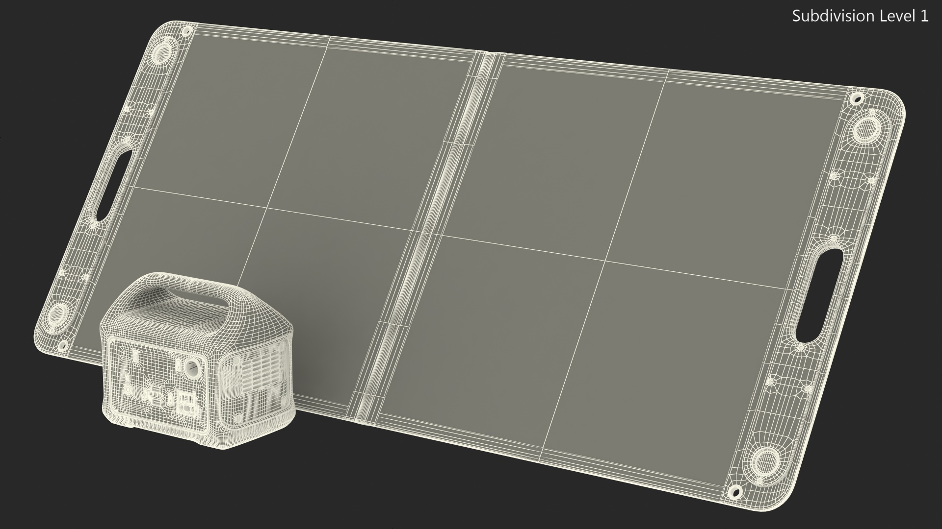 Jackery Power Station with Portable Solar Panel 3D