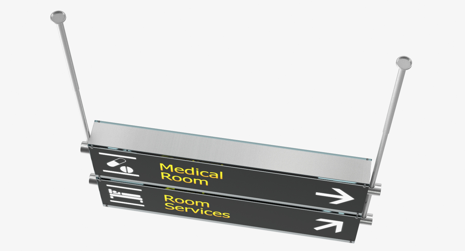 3D model Airport Signs Medical Room Services