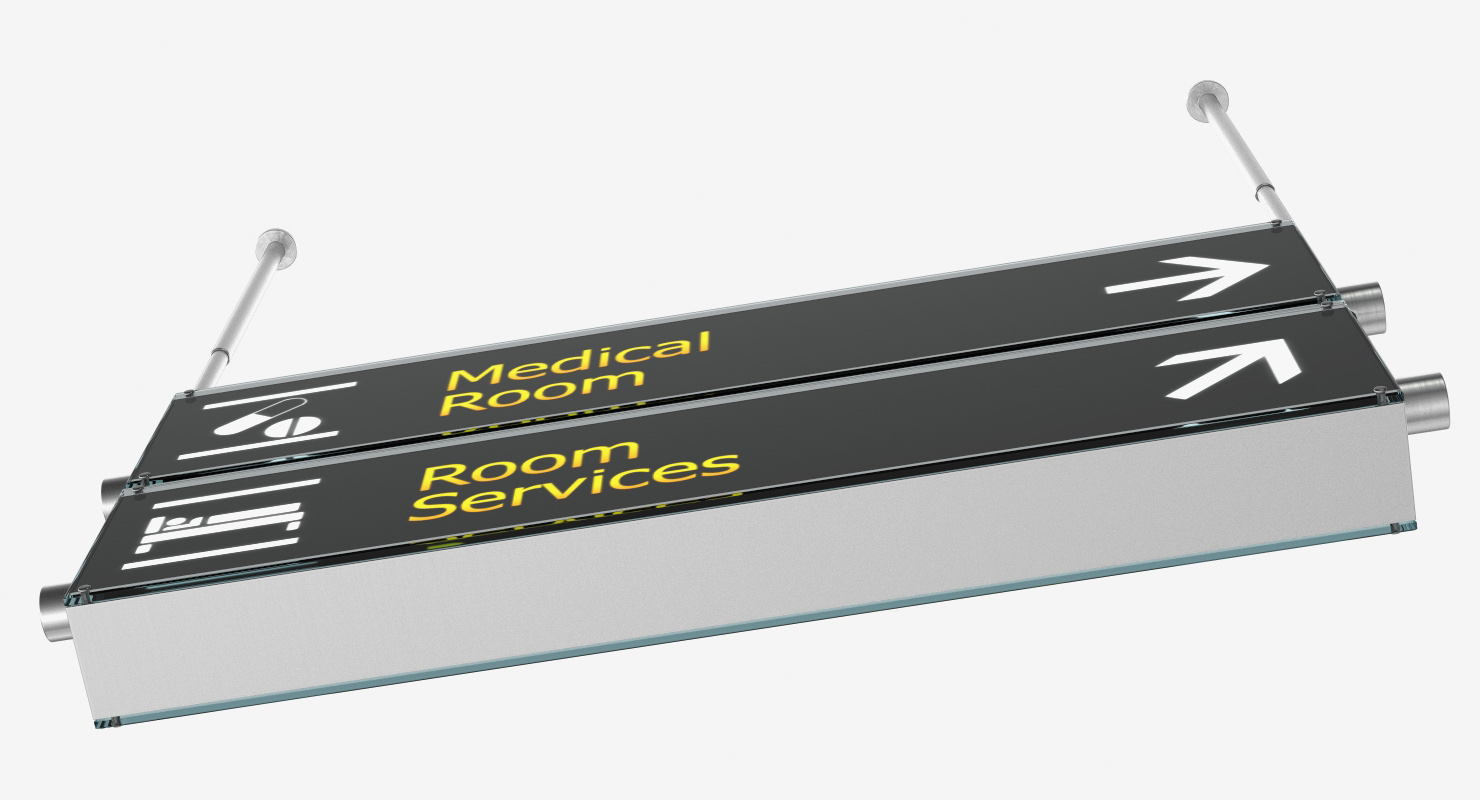 3D model Airport Signs Medical Room Services