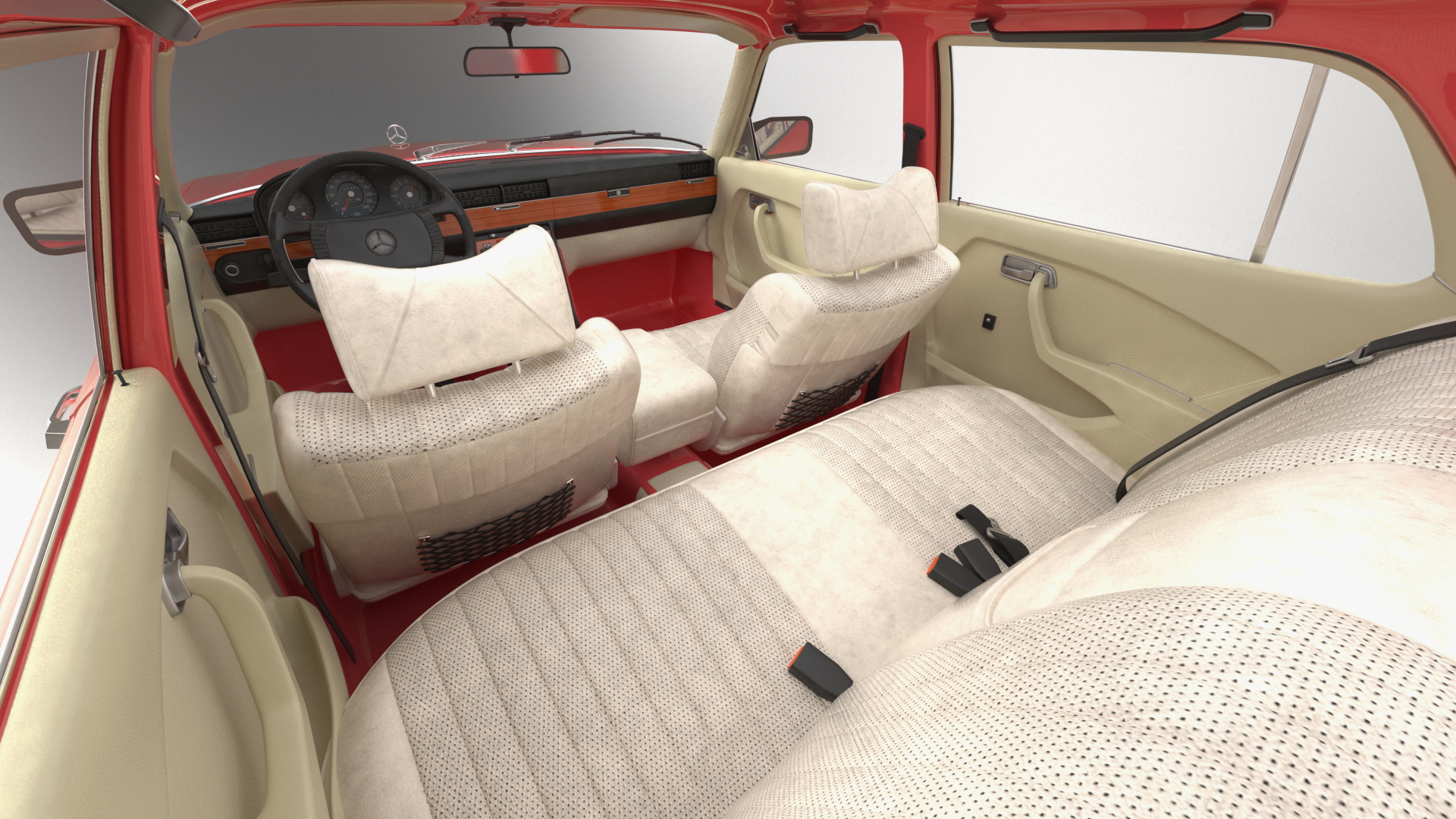 Mercedes Benz 350 SE Orange 3D