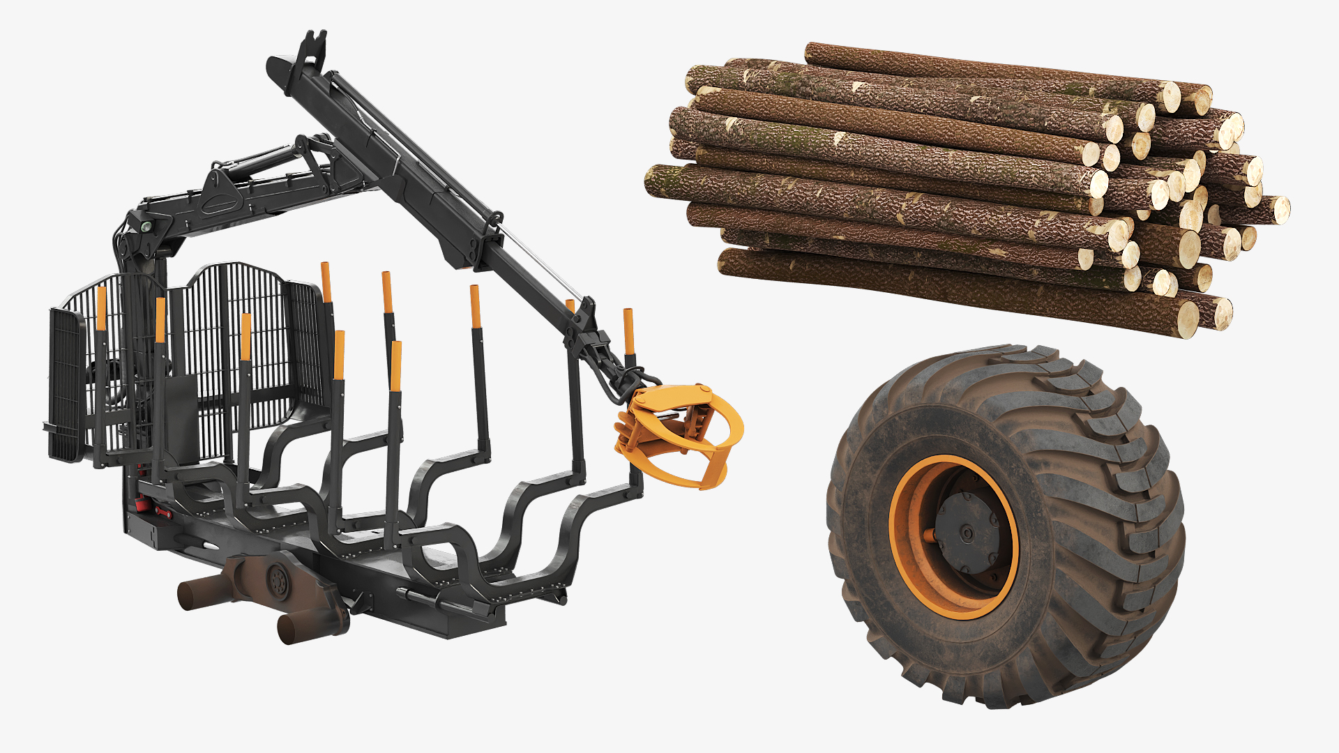 Timber Trailer with Loader, view 10