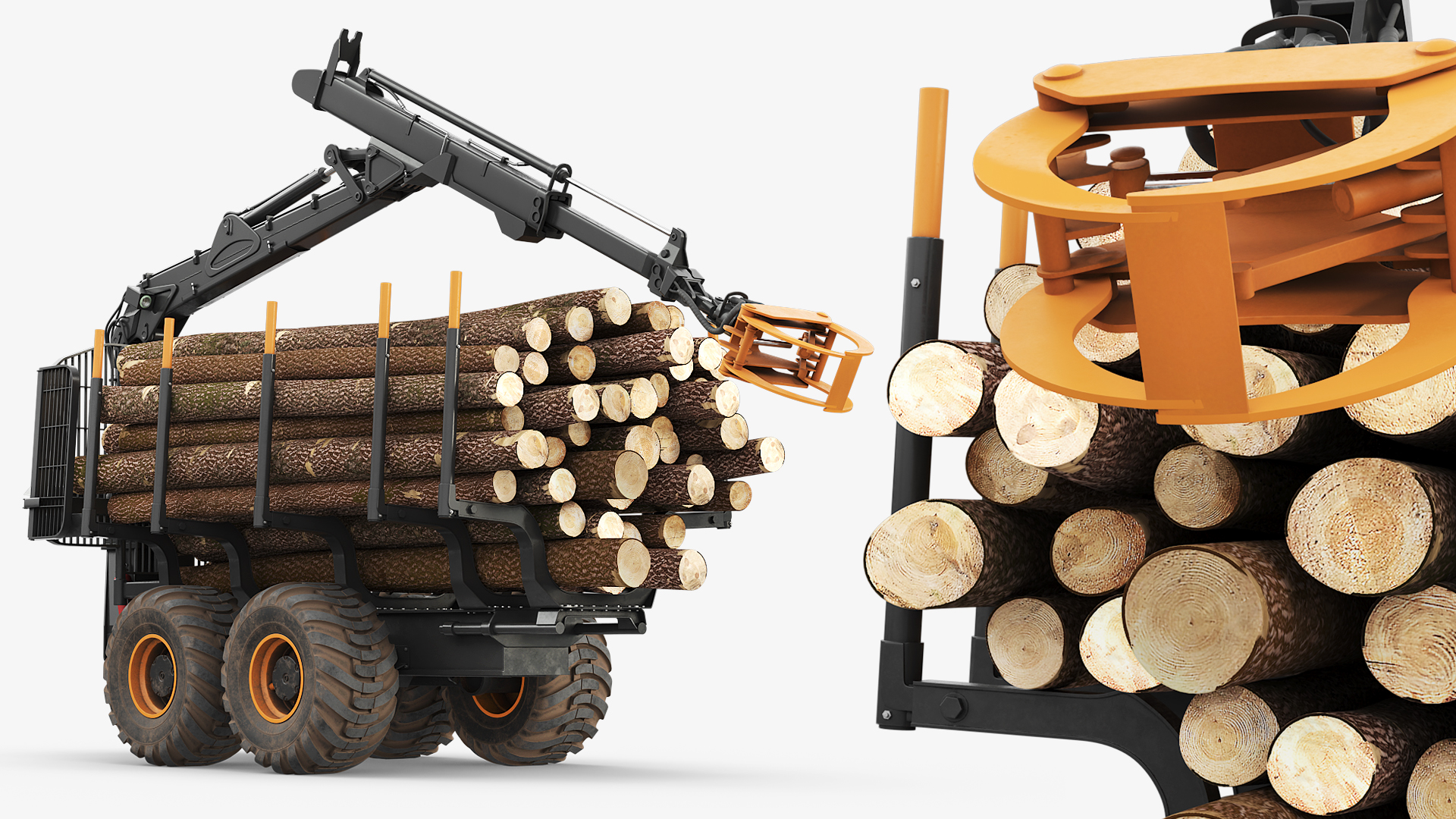 Timber Trailer with Loader, view 6
