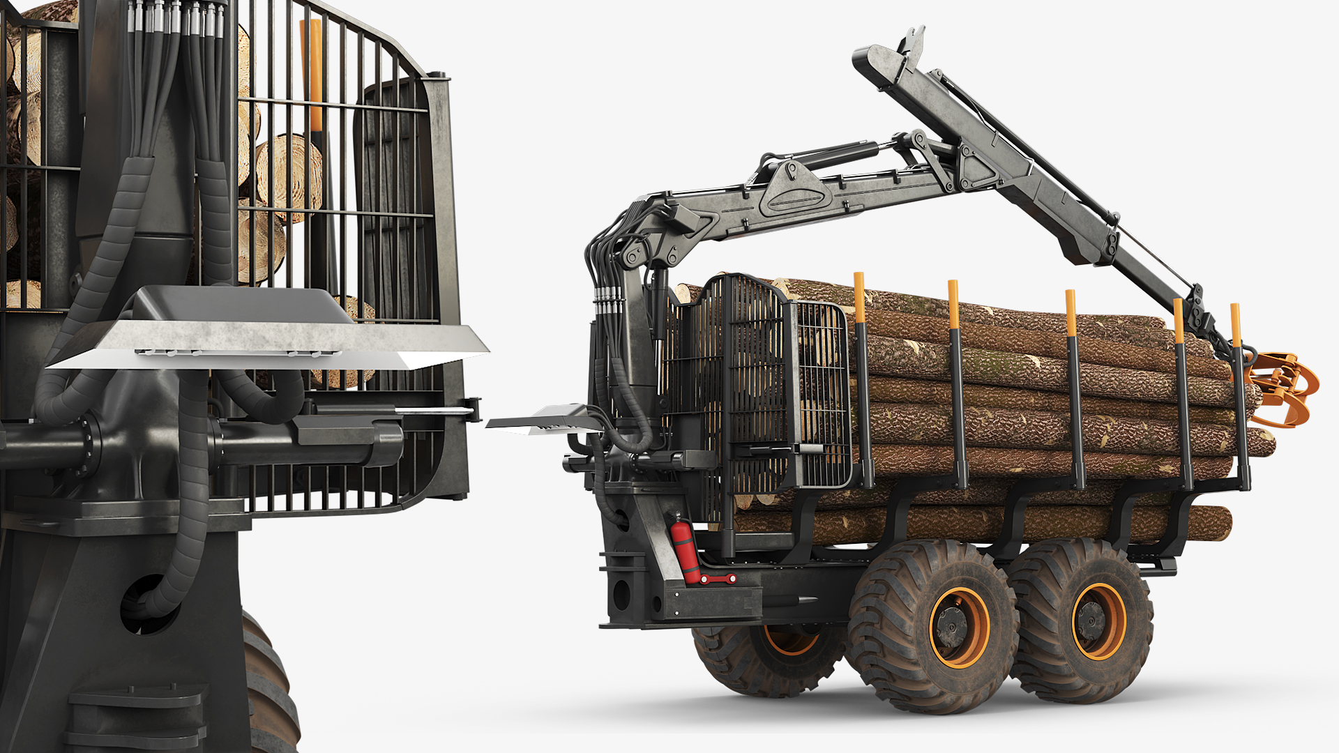 Timber Trailer with Loader, view 3