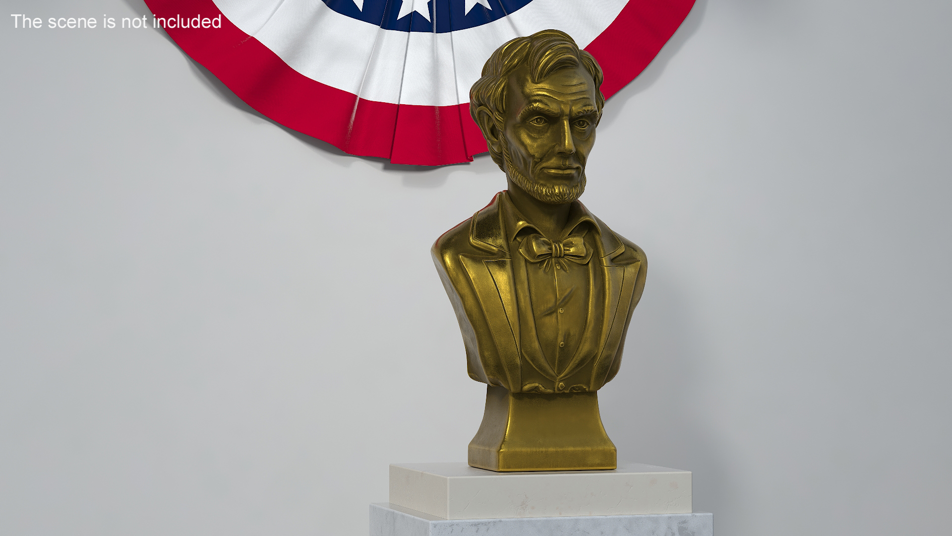 3D model Gold Bust of Lincoln
