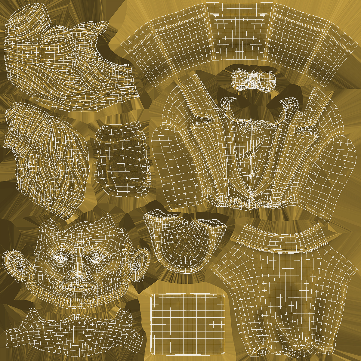 3D model Gold Bust of Lincoln