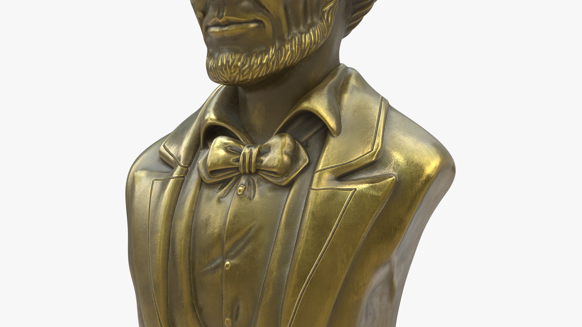 3D model Gold Bust of Lincoln