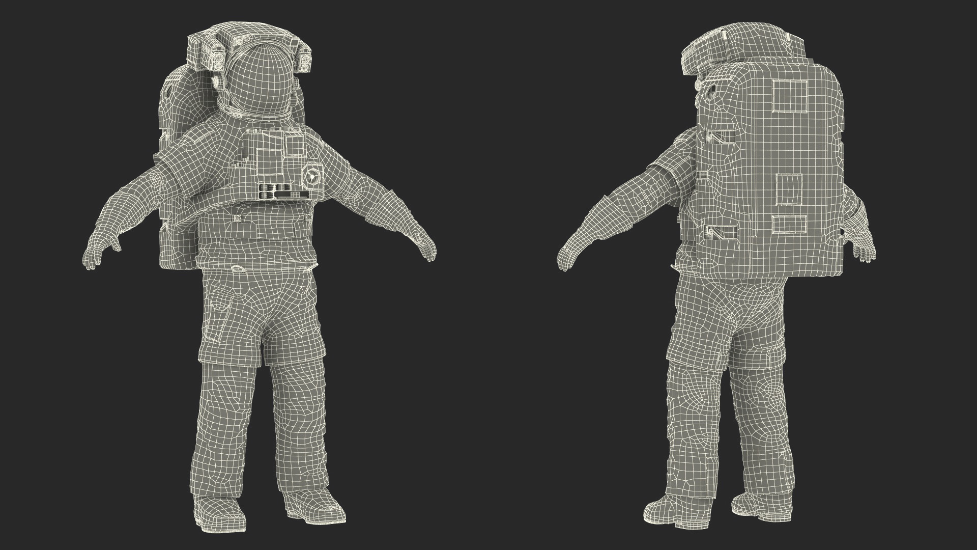 Astronaut Space Suit with Helmet 3D