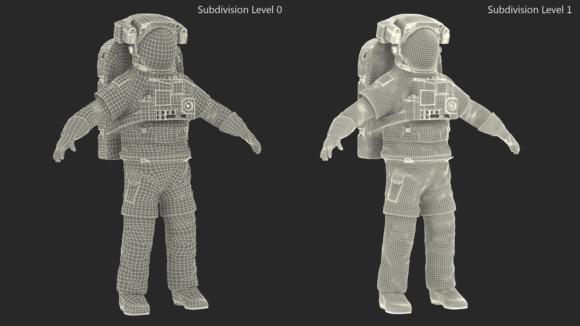 Astronaut Space Suit with Helmet 3D