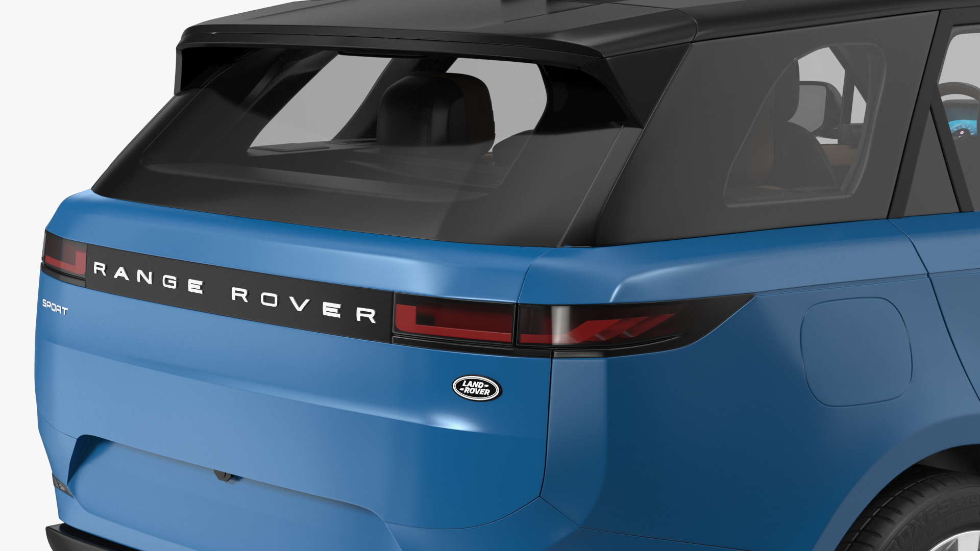 Land Rover Range Rover Sport 2023 Blue Rigged for Cinema 4D 3D model