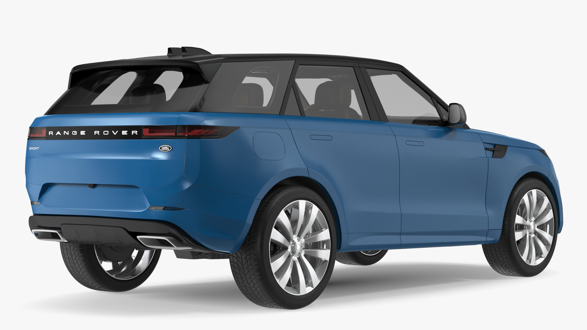 Land Rover Range Rover Sport 2023 Blue Rigged for Cinema 4D 3D model