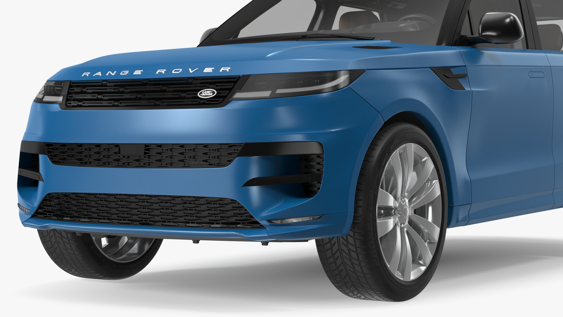 Land Rover Range Rover Sport 2023 Blue Rigged for Cinema 4D 3D model