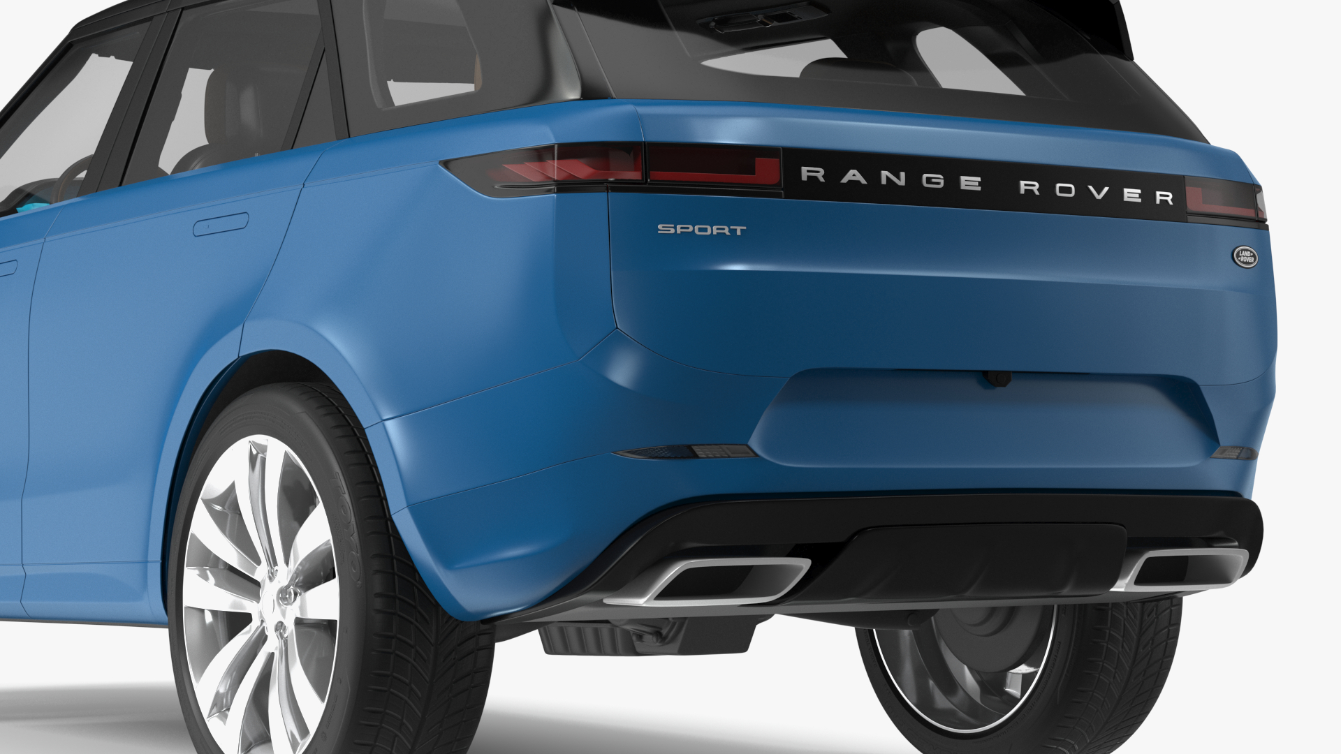 Land Rover Range Rover Sport 2023 Blue Rigged for Cinema 4D 3D model