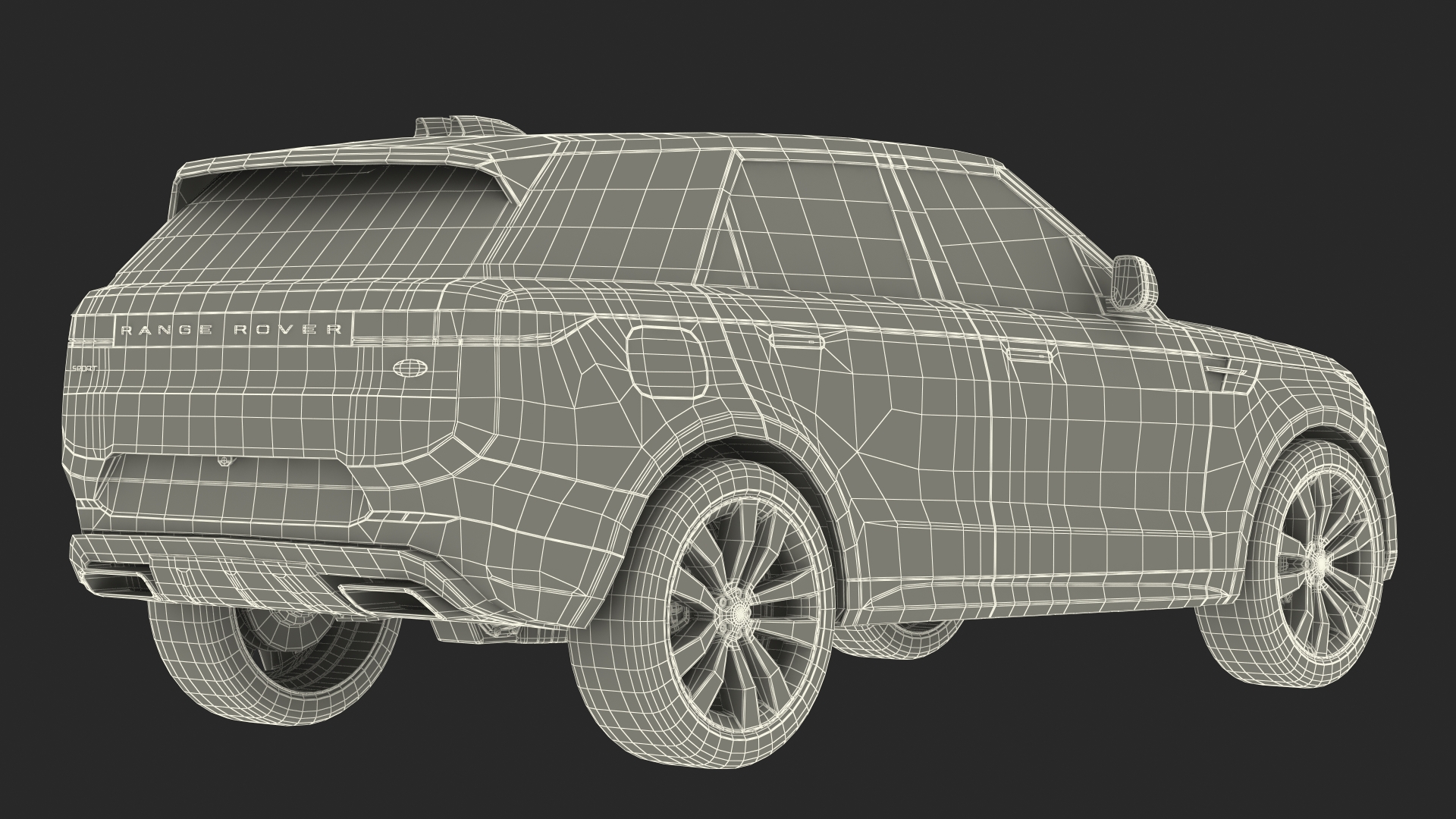 Land Rover Range Rover Sport 2023 Blue Rigged for Cinema 4D 3D model