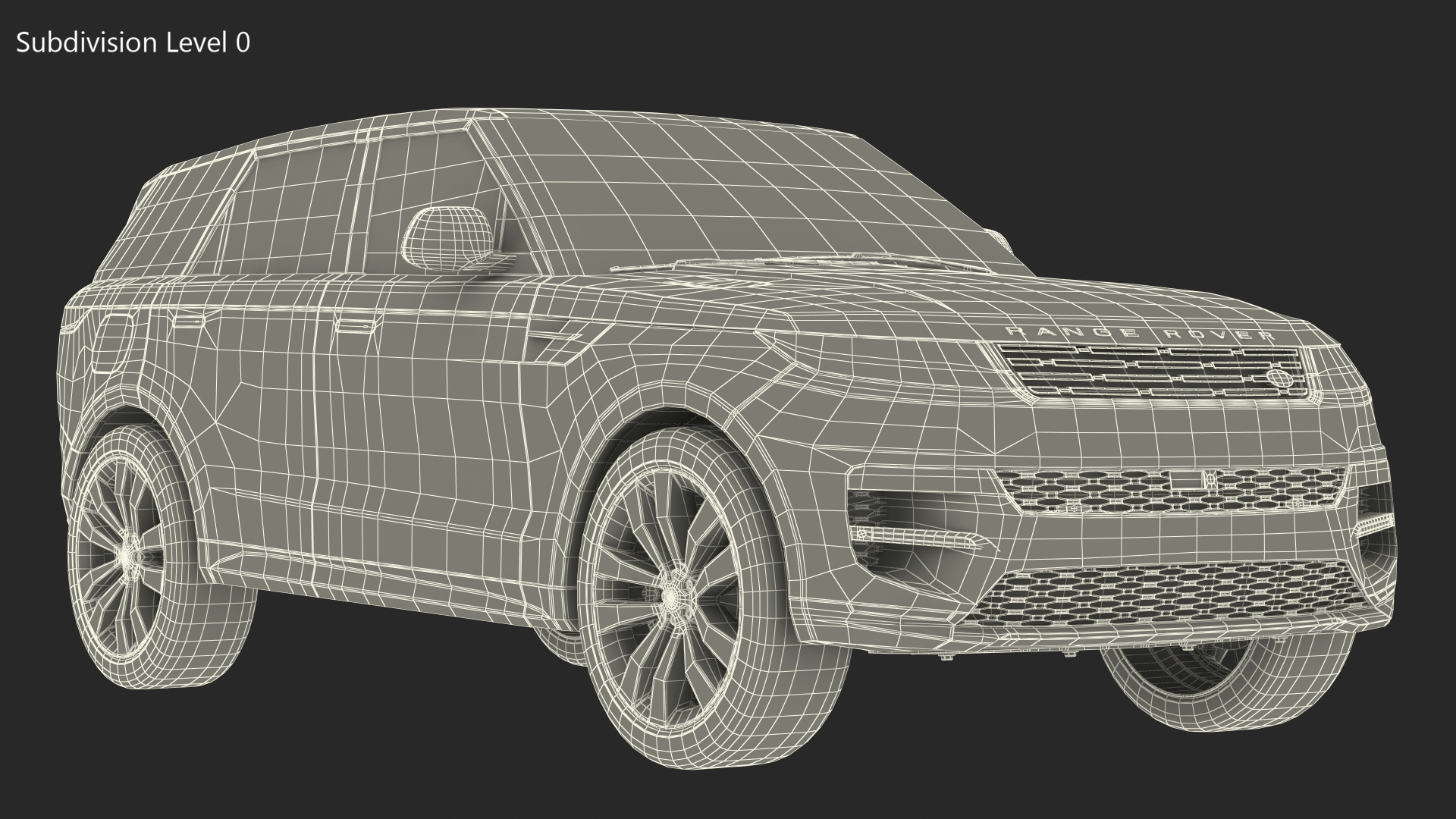 Land Rover Range Rover Sport 2023 Blue Rigged for Cinema 4D 3D model