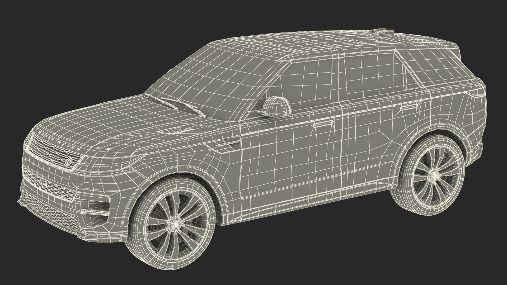 Land Rover Range Rover Sport 2023 Blue Rigged for Cinema 4D 3D model