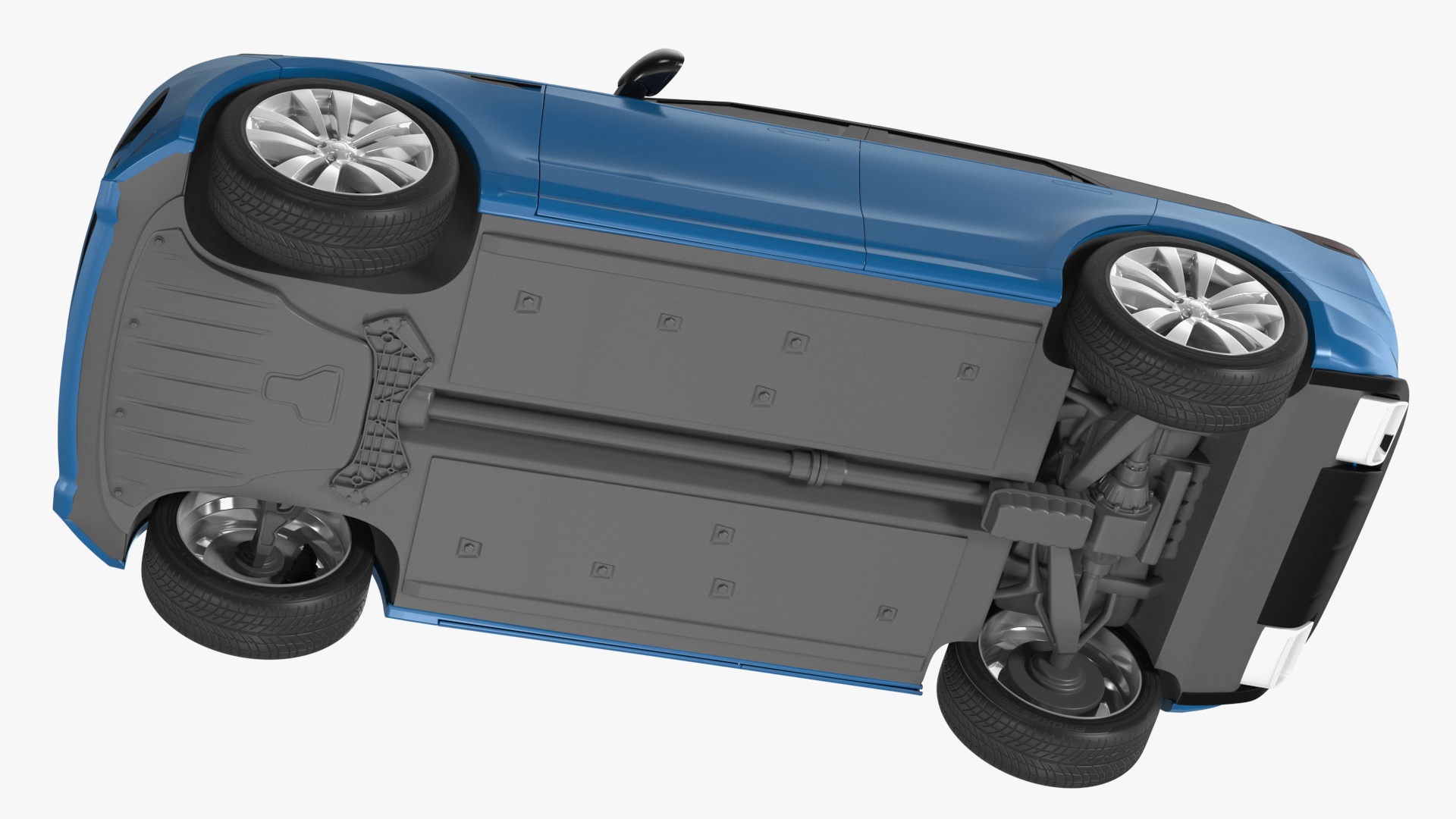 Land Rover Range Rover Sport 2023 Blue Rigged for Cinema 4D 3D model