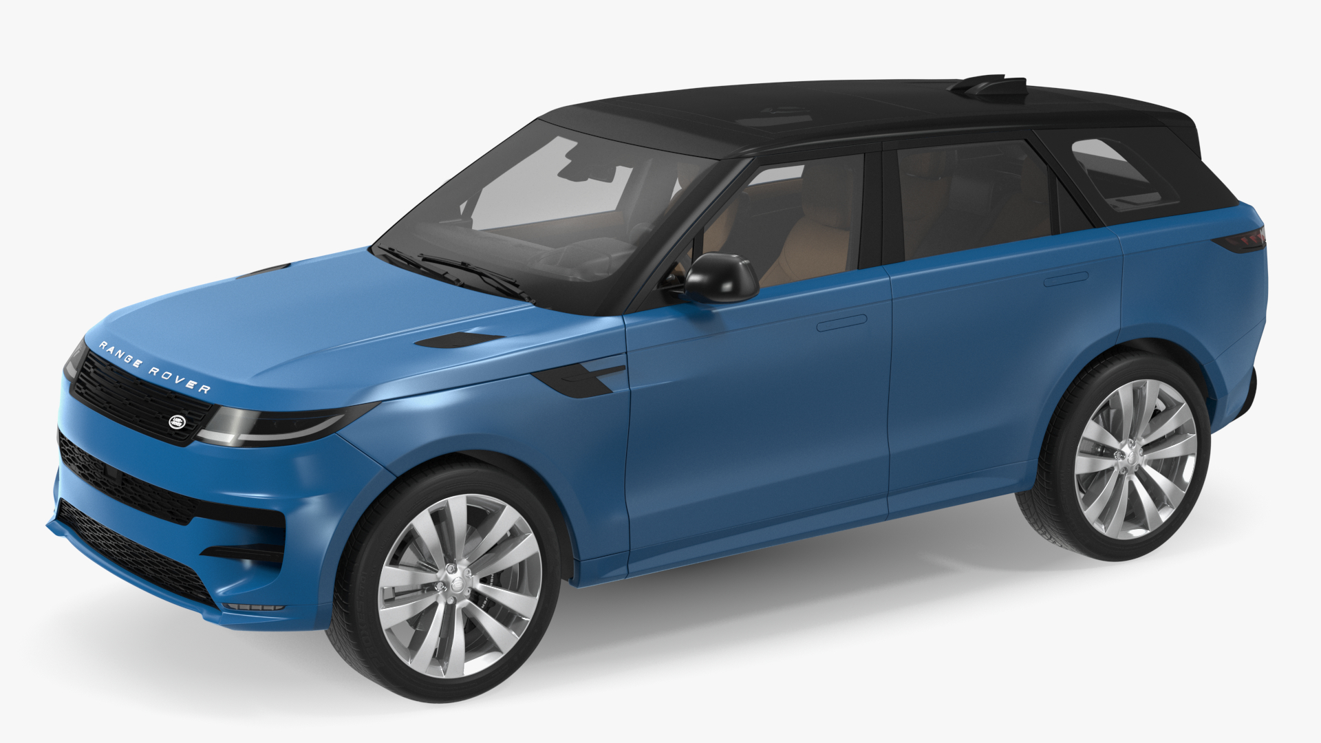 Land Rover Range Rover Sport 2023 Blue Rigged for Cinema 4D 3D model