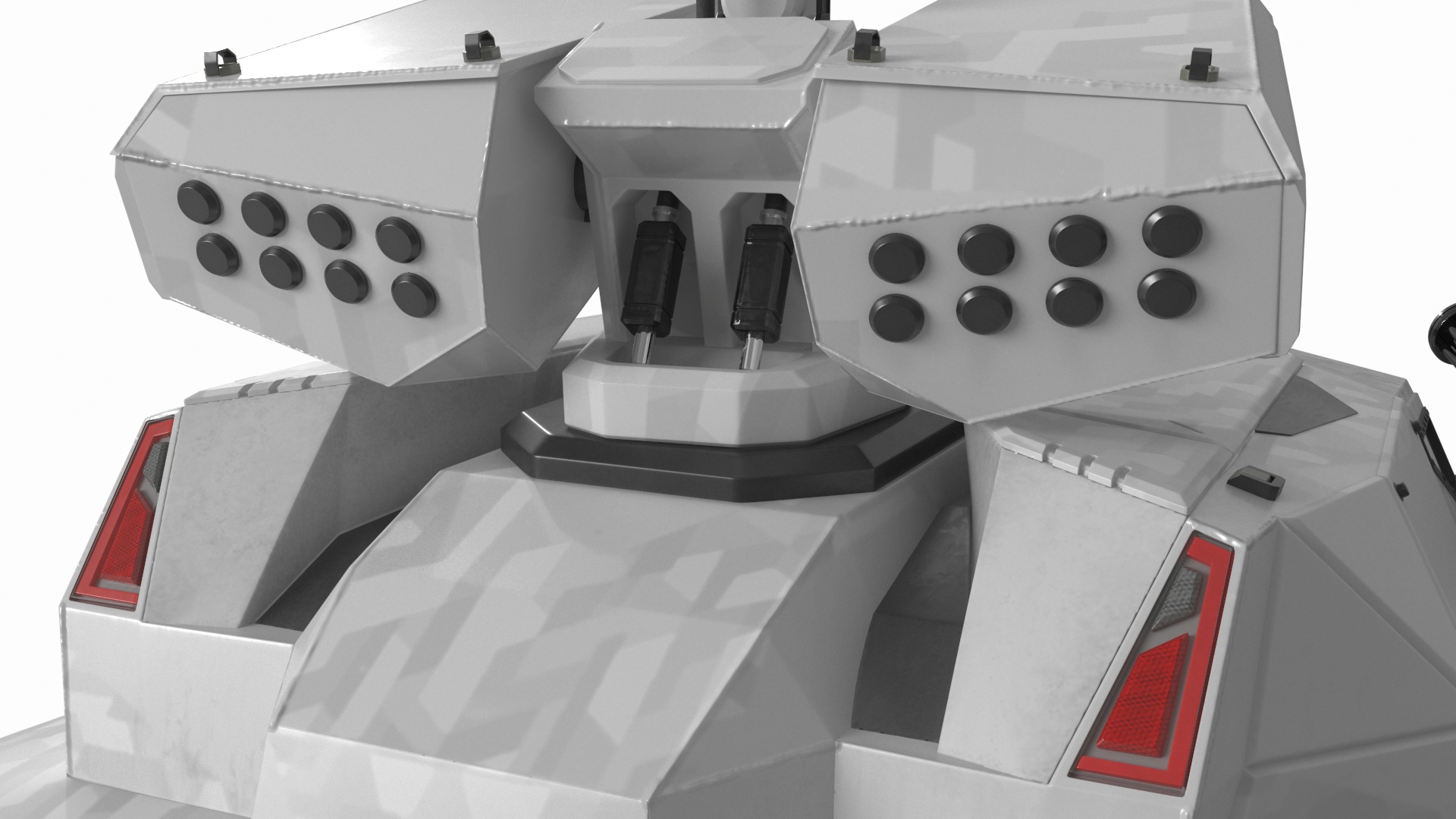Futuristic War Vehicle Winter Color Rigged 3D