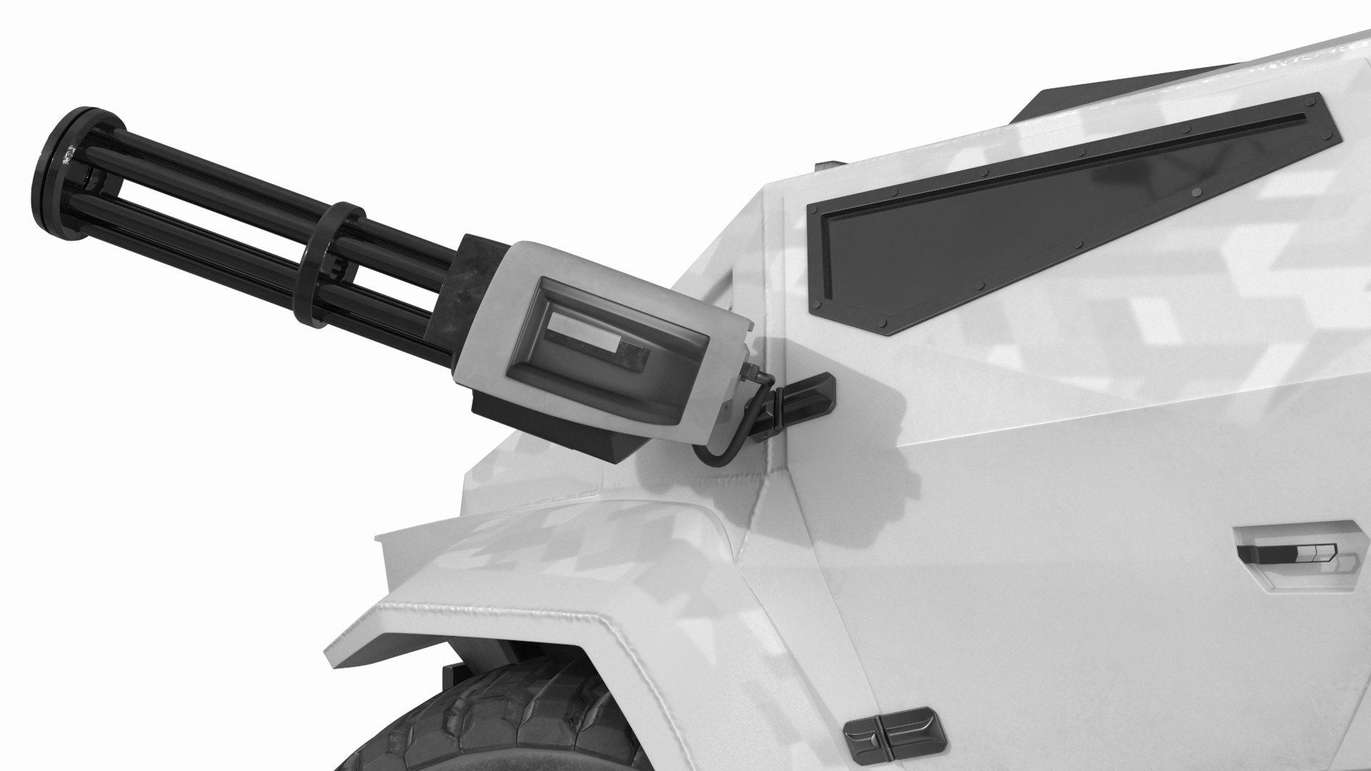Futuristic War Vehicle Winter Color Rigged 3D