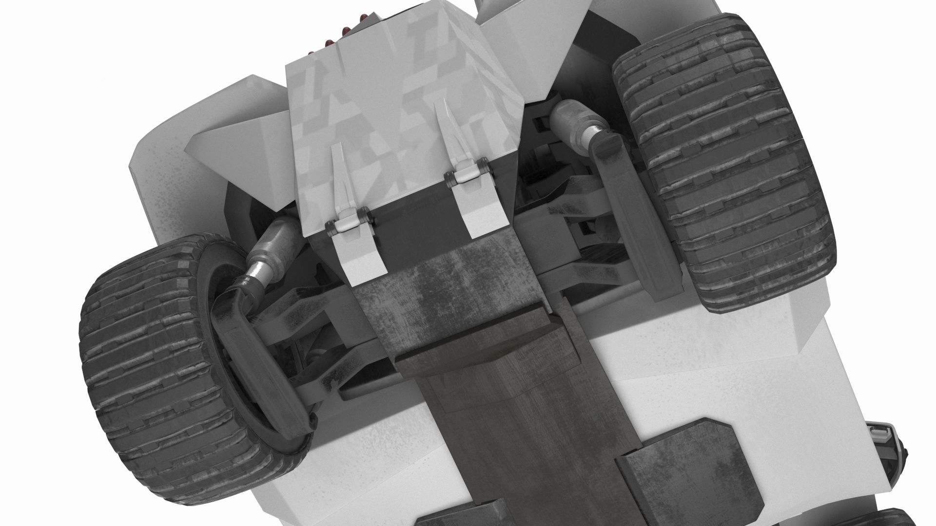 Futuristic War Vehicle Winter Color Rigged 3D