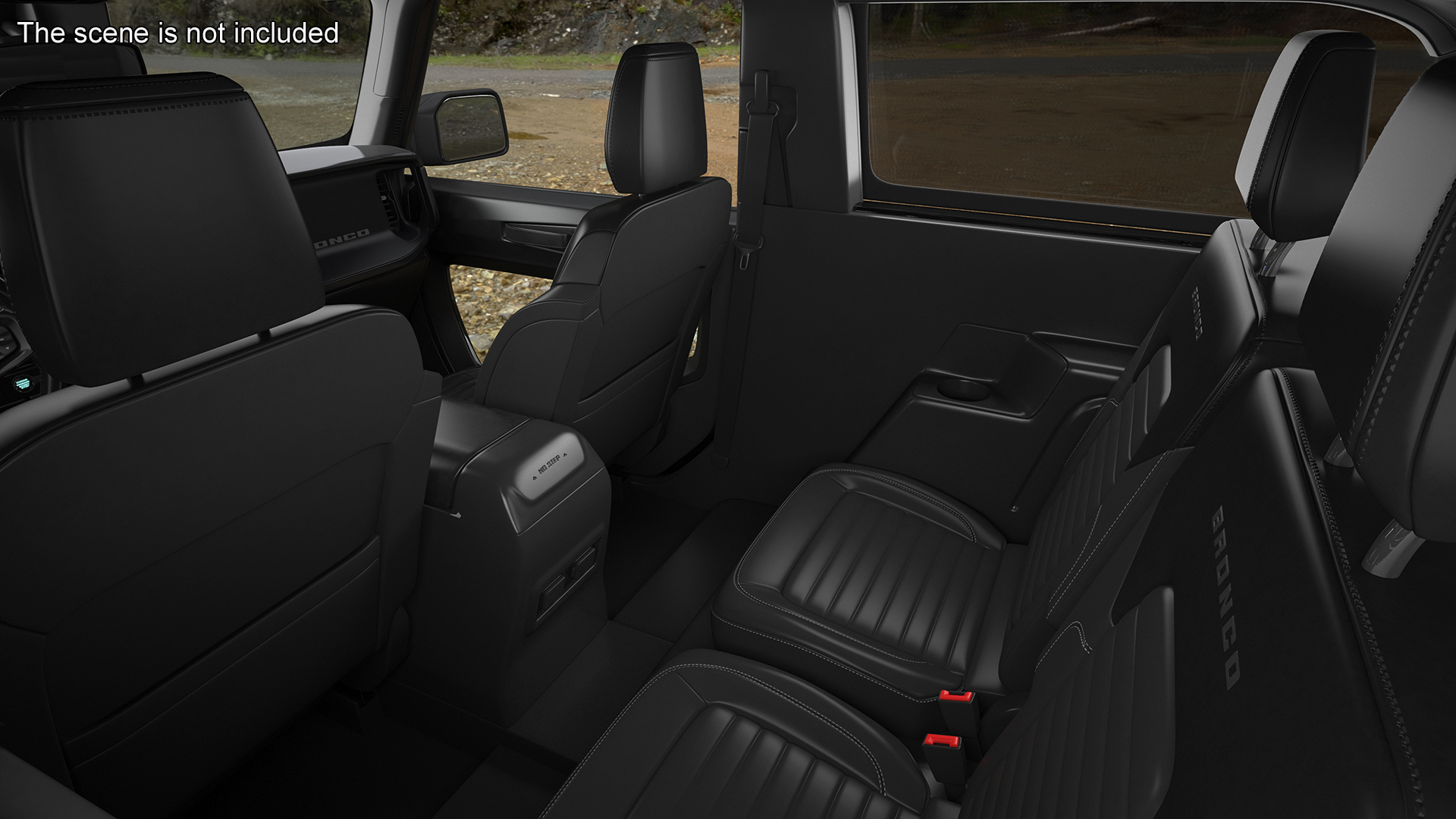 Ford Bronco Two Door 4X4 Shadow Black Rigged 3D model