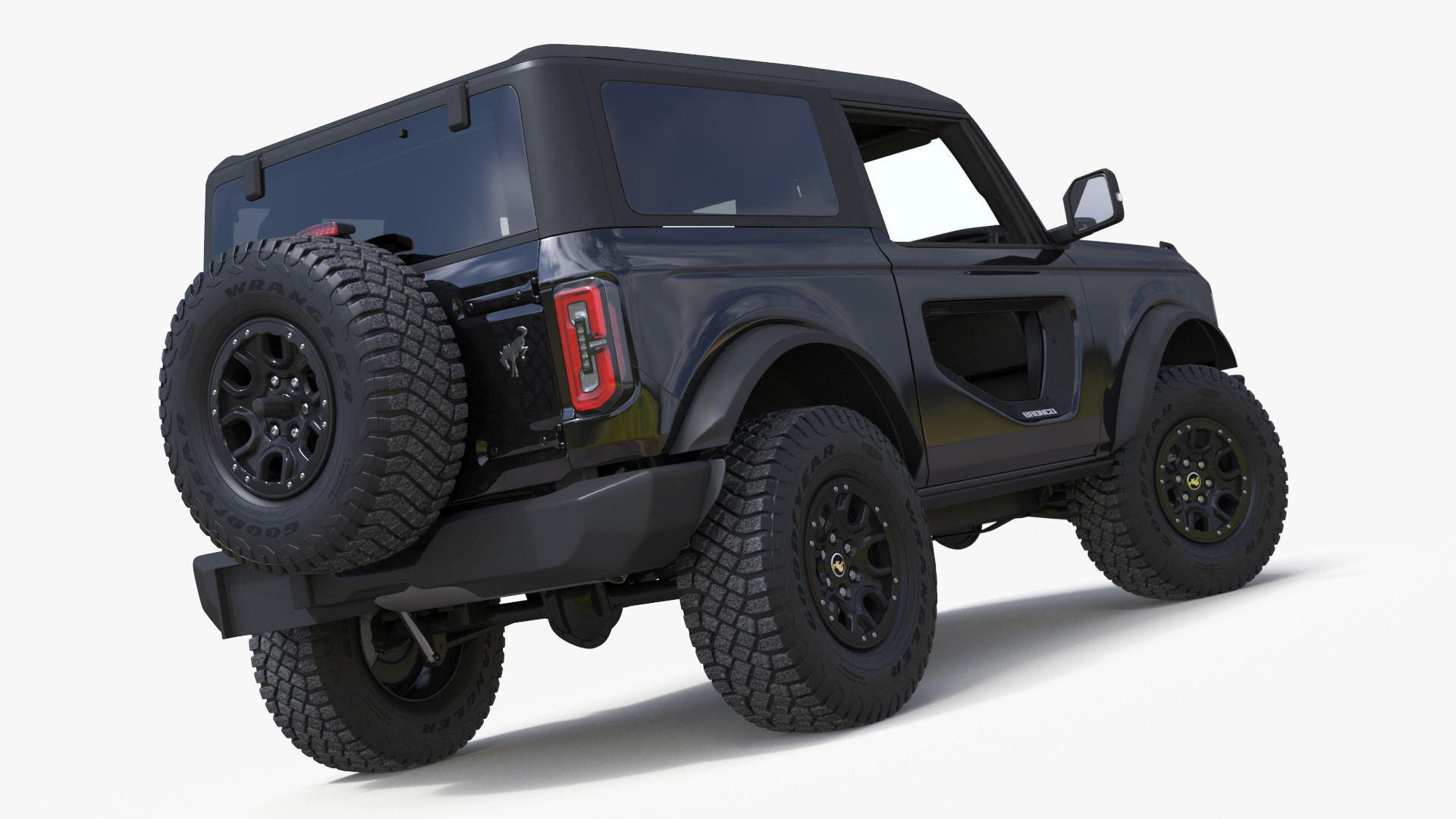 Ford Bronco Two Door 4X4 Shadow Black Rigged 3D model