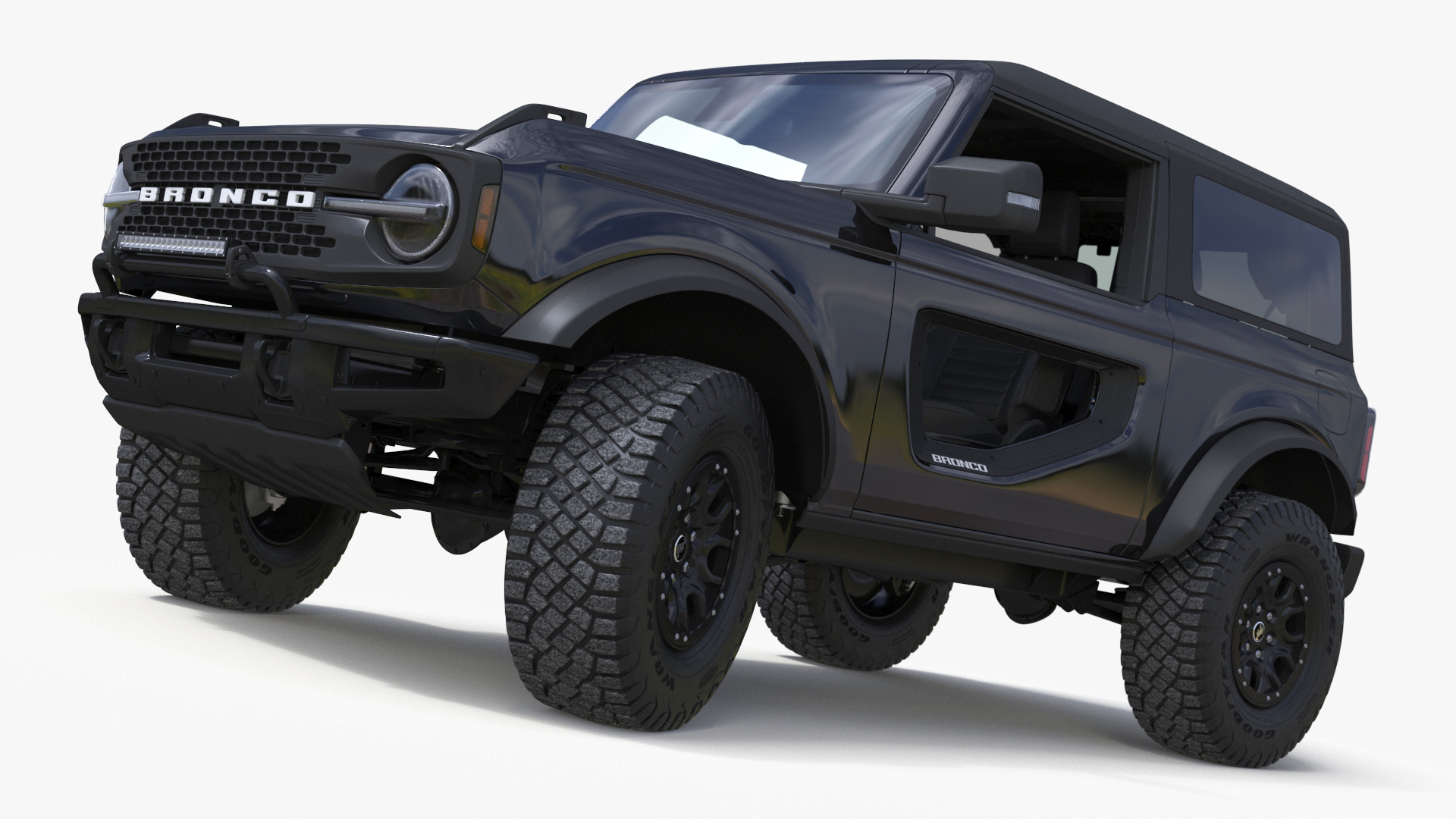 Ford Bronco Two Door 4X4 Shadow Black Rigged 3D model