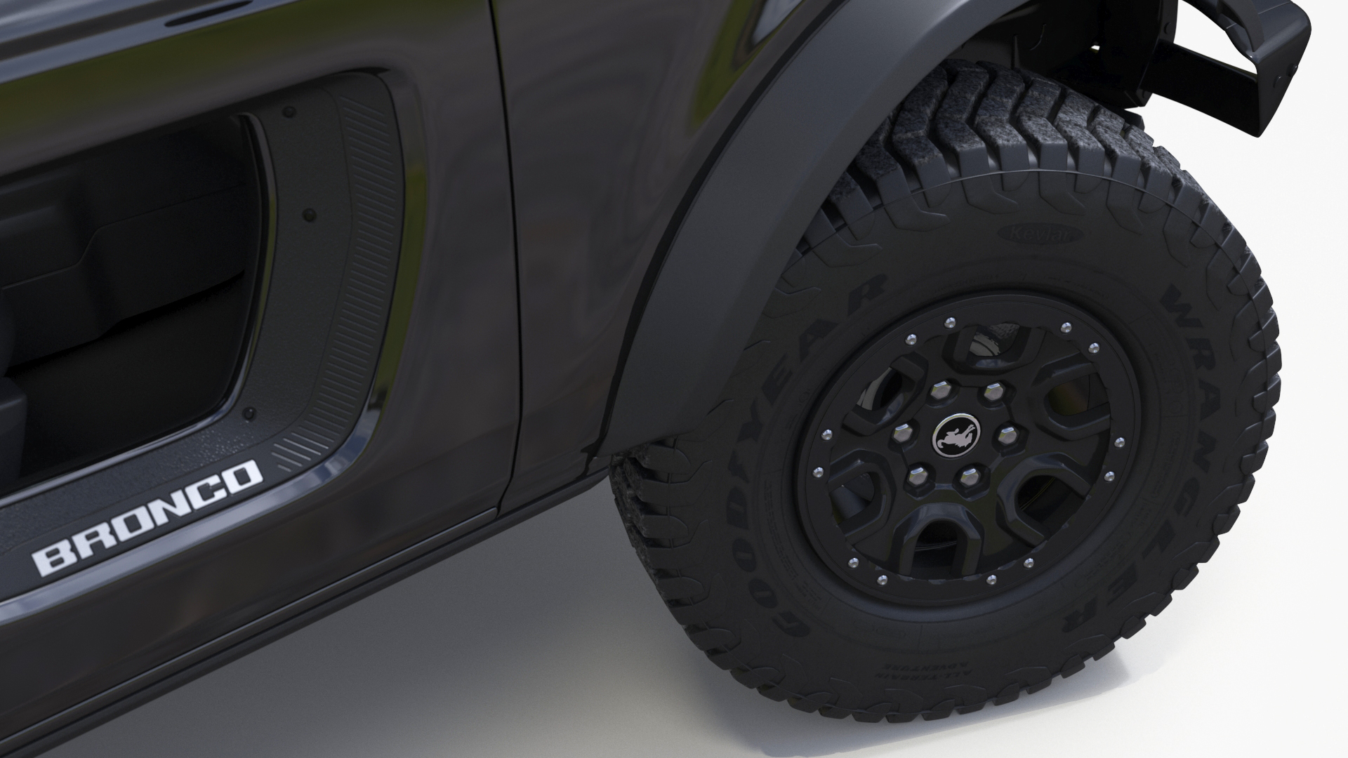 Ford Bronco Two Door 4X4 Shadow Black Rigged 3D model