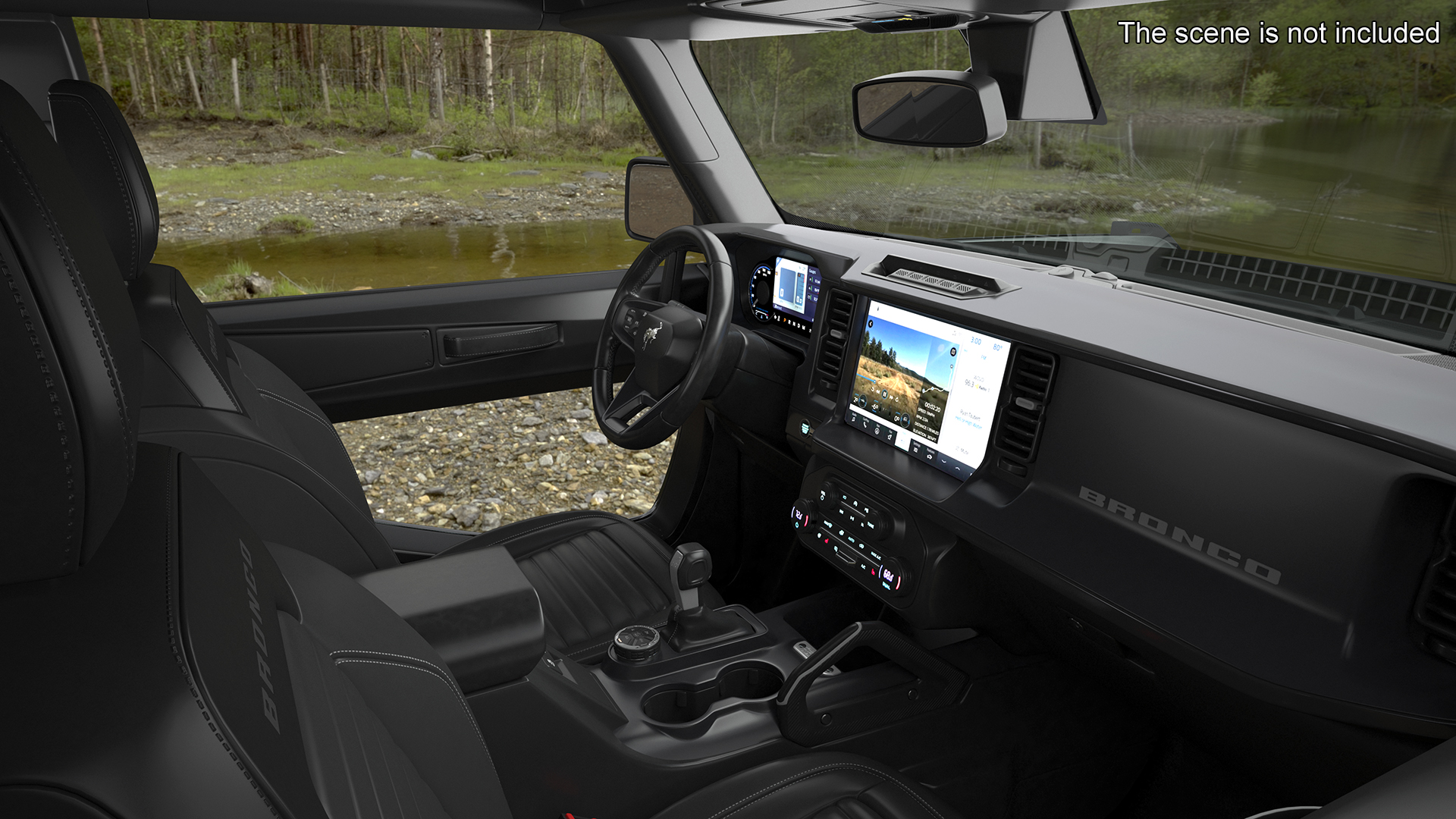 Ford Bronco Two Door 4X4 Shadow Black Rigged 3D model