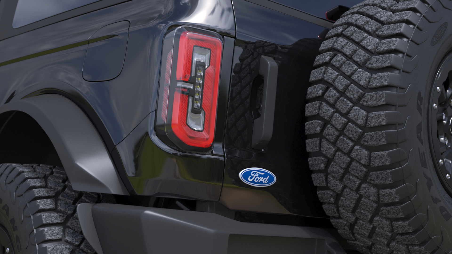 Ford Bronco Two Door 4X4 Shadow Black Rigged 3D model