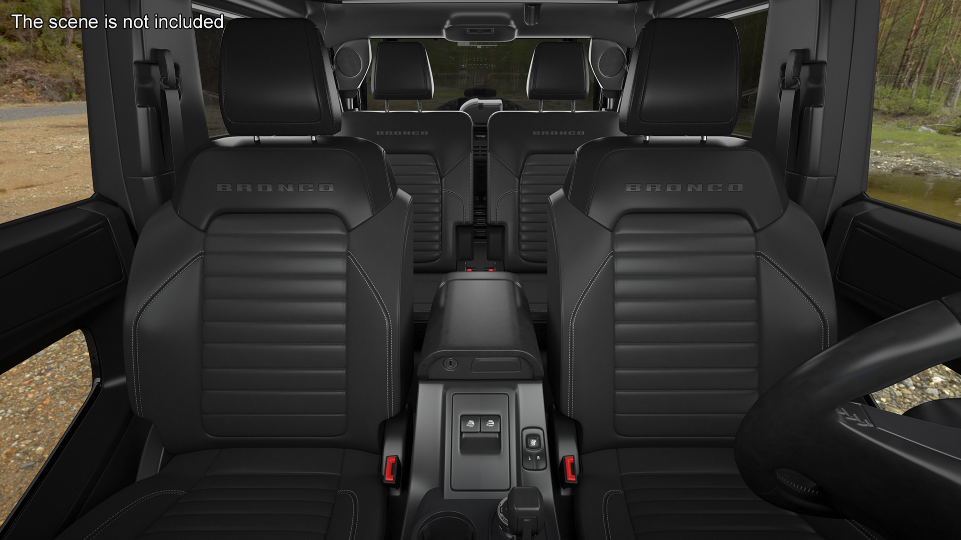 Ford Bronco Two Door 4X4 Shadow Black Rigged 3D model