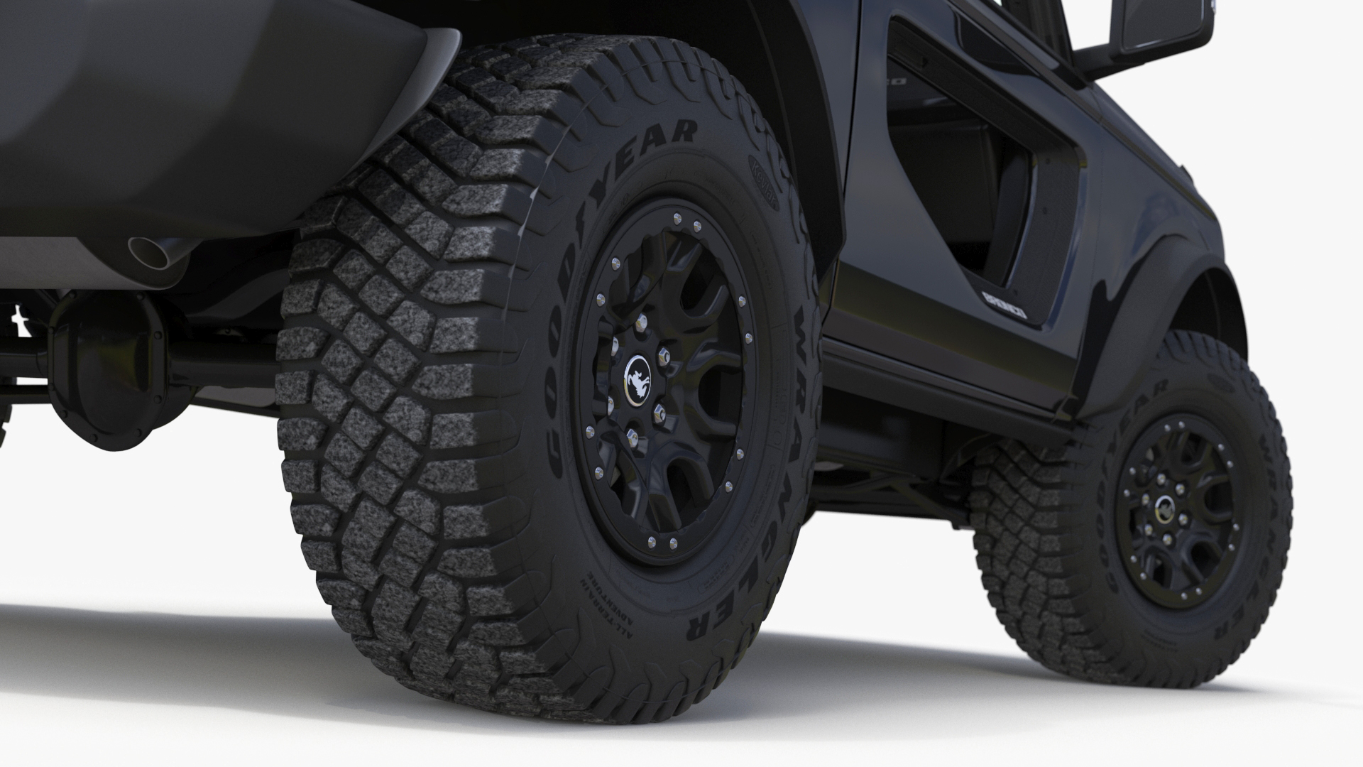 Ford Bronco Two Door 4X4 Shadow Black Rigged 3D model