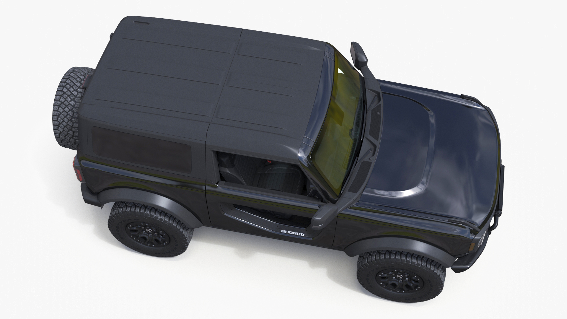 Ford Bronco Two Door 4X4 Shadow Black Rigged 3D model