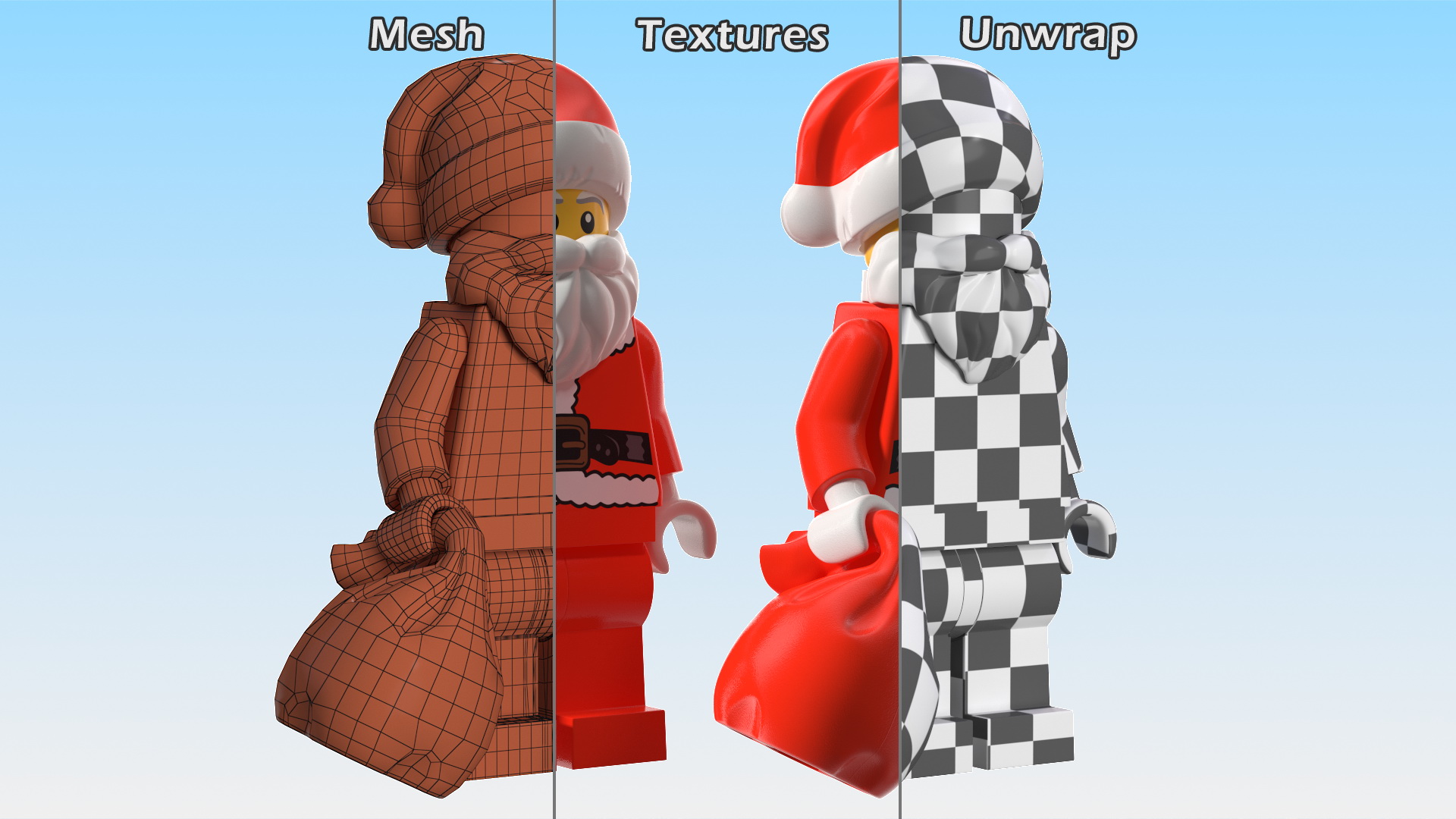 LEGO Santa Claus Minifigure 3D