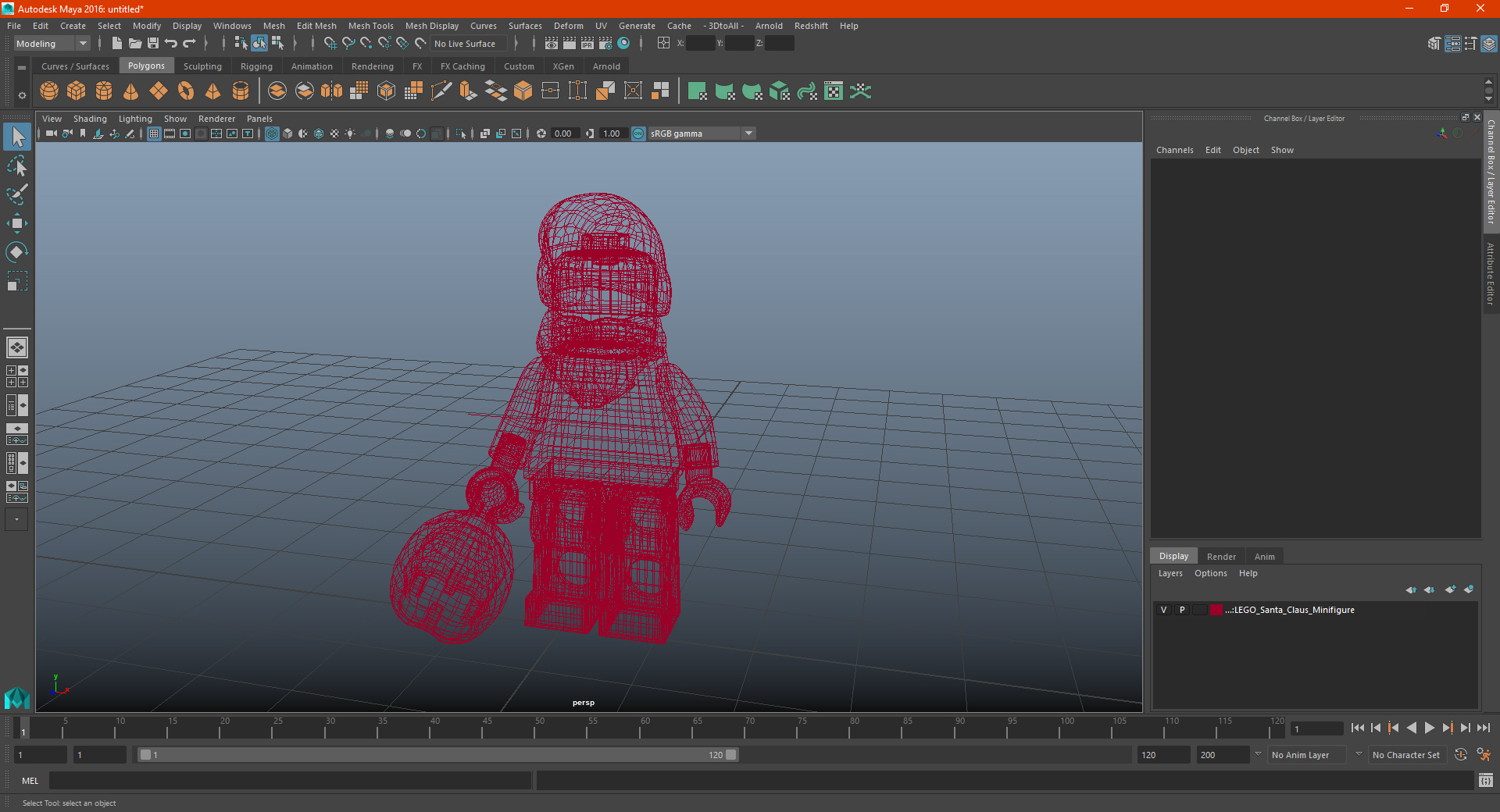 LEGO Santa Claus Minifigure 3D