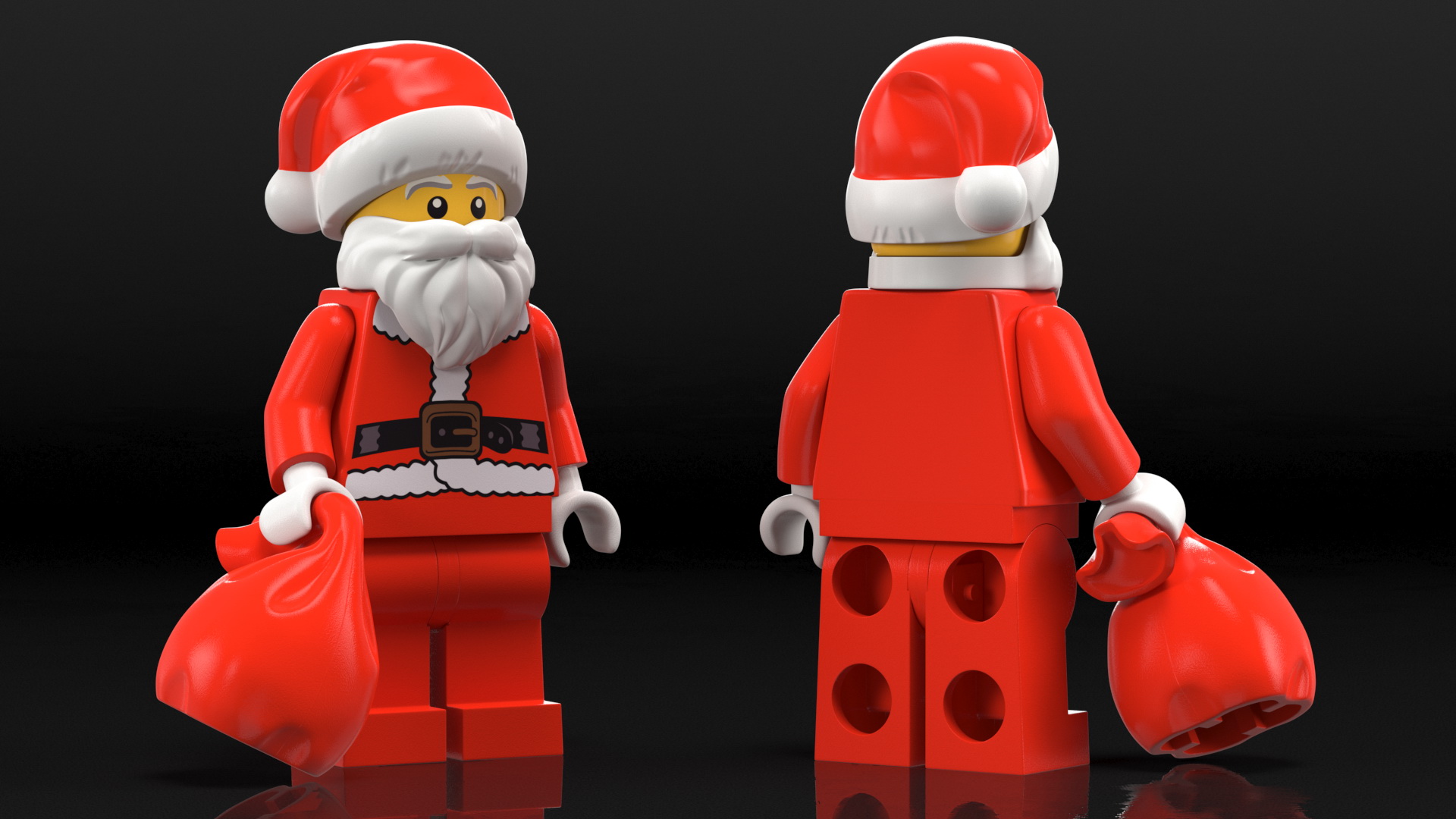 LEGO Santa Claus Minifigure 3D