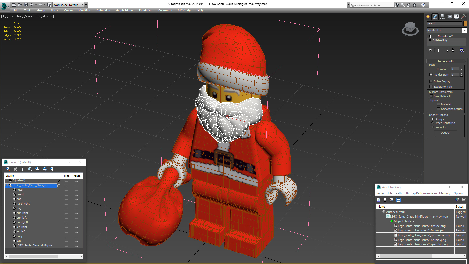 LEGO Santa Claus Minifigure 3D